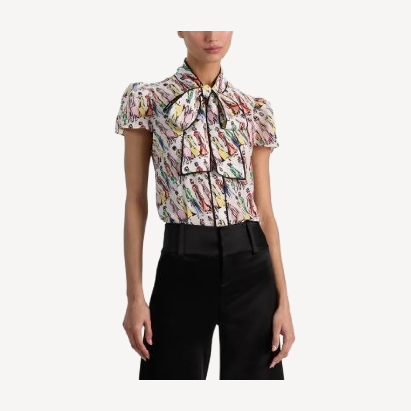 Alice and Olivia Jeannie Staceface Top