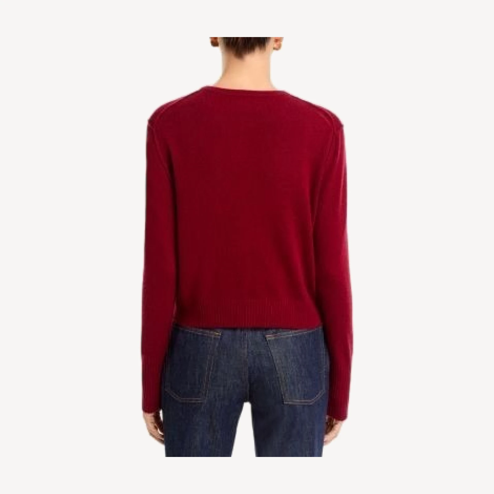 L'Agence Malone Cashmere Crewneck Cardigan