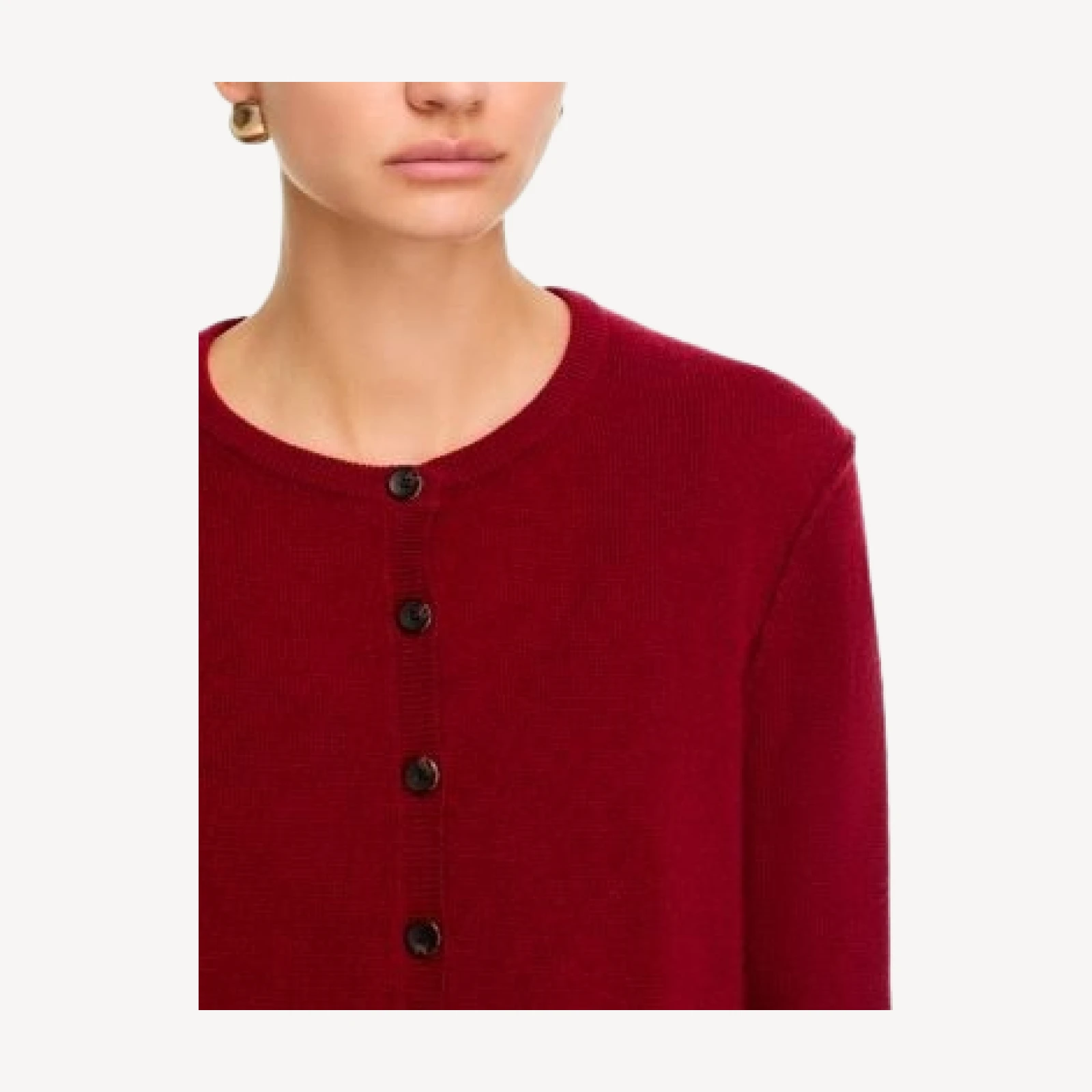 L'Agence Malone Cashmere Crewneck Cardigan