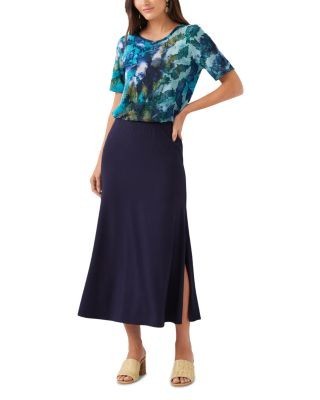 Karen Kane Side Slit Midi Skirt