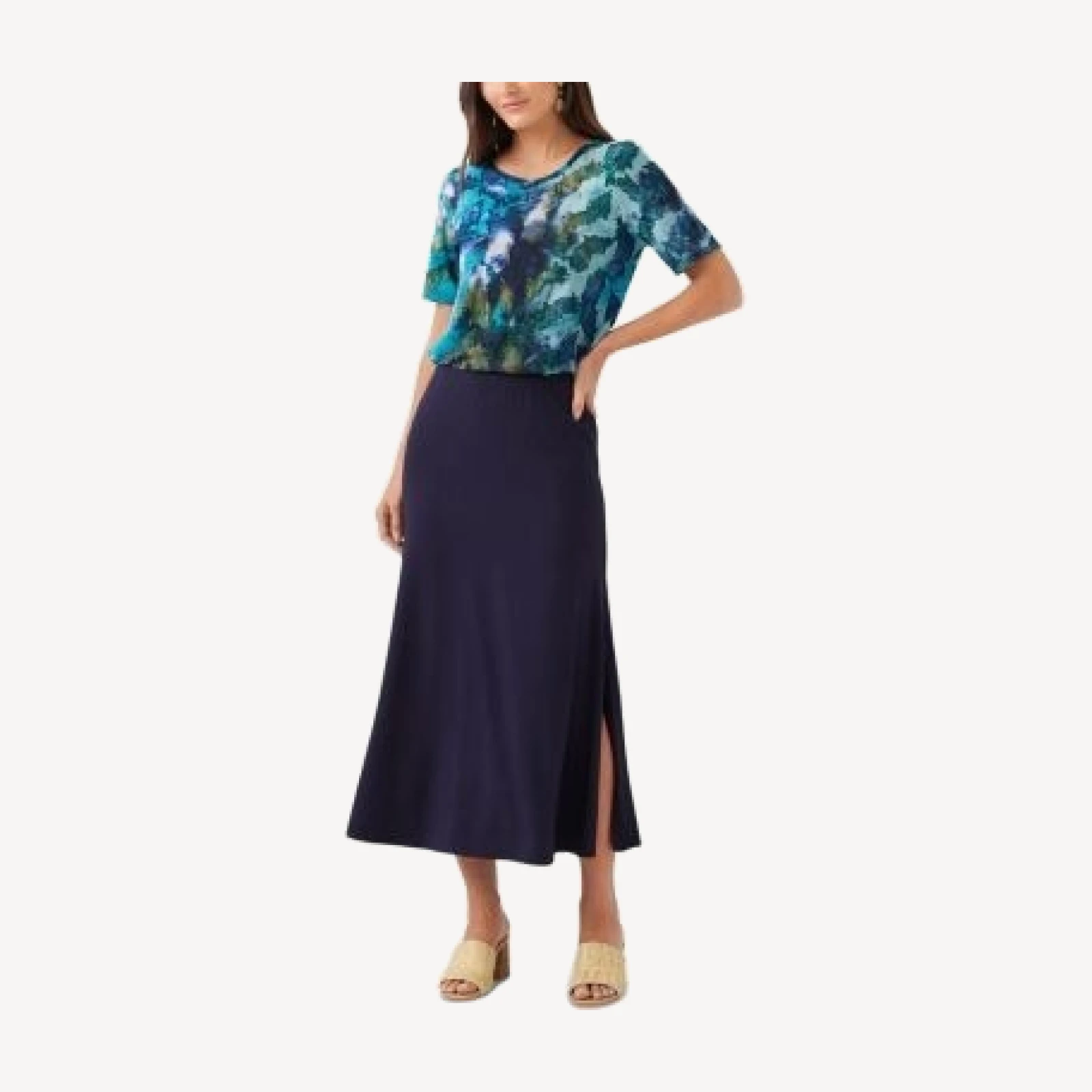 Karen Kane Side Slit Midi Skirt