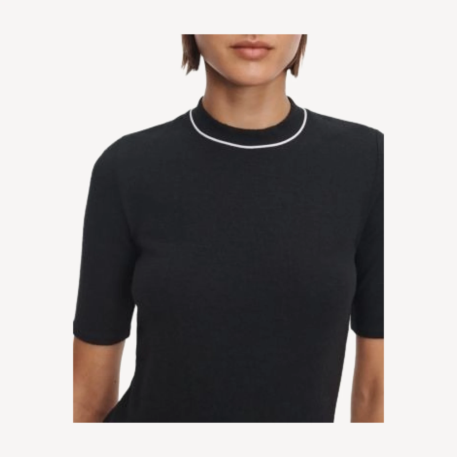 rag & bone The Knit Contrast Trim Tee