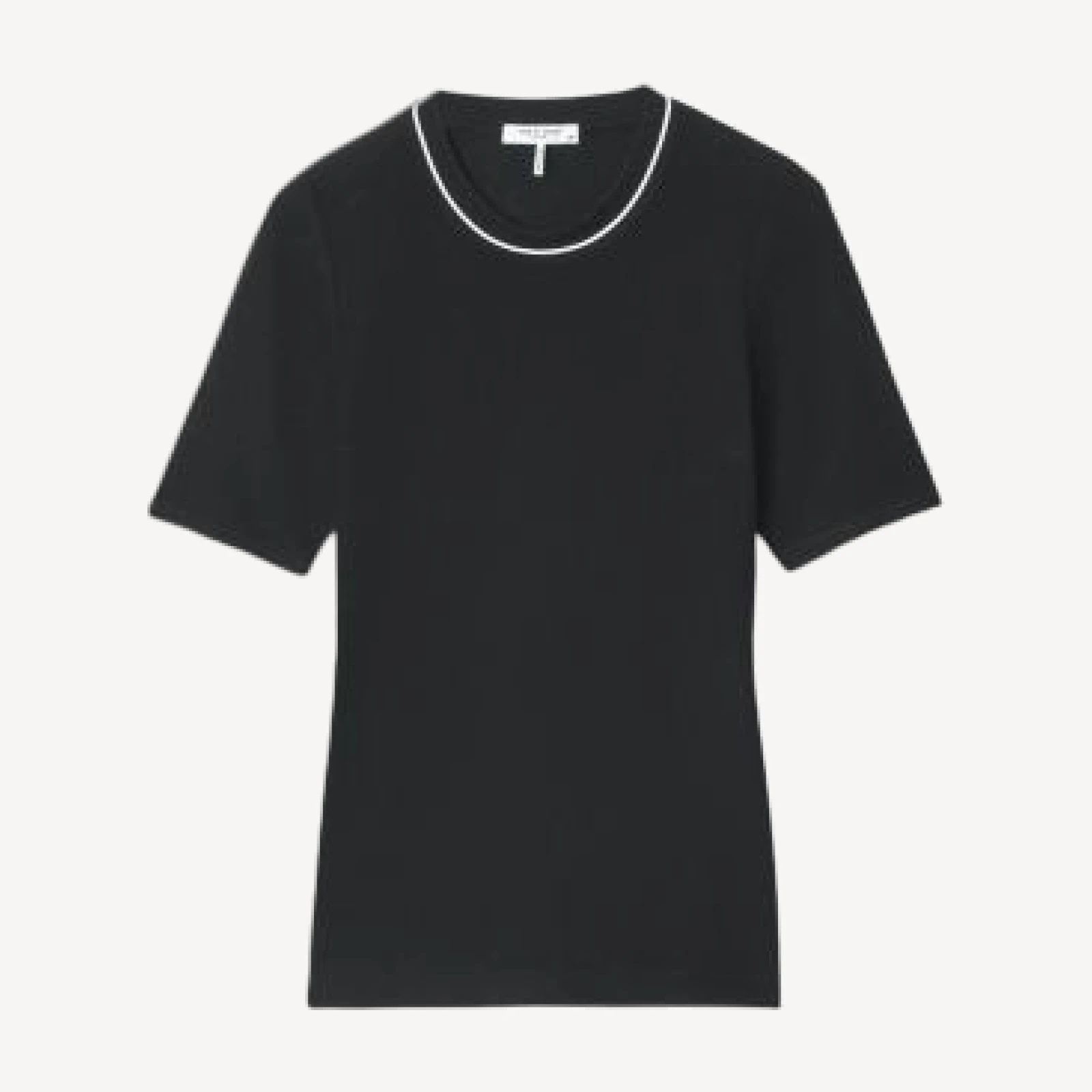 rag & bone The Knit Contrast Trim Tee