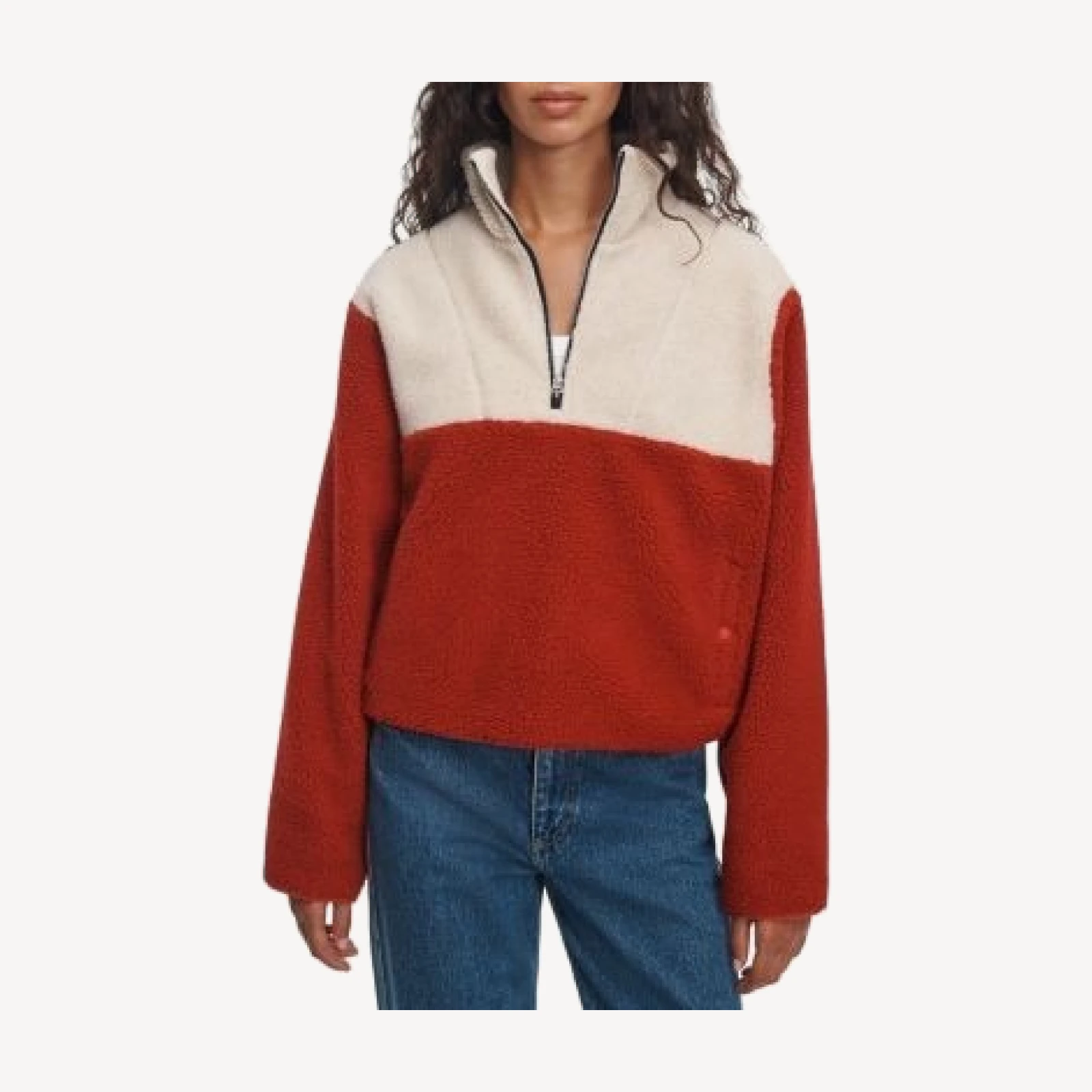 rag & bone Charly Colorblocked Half Zip Pullover