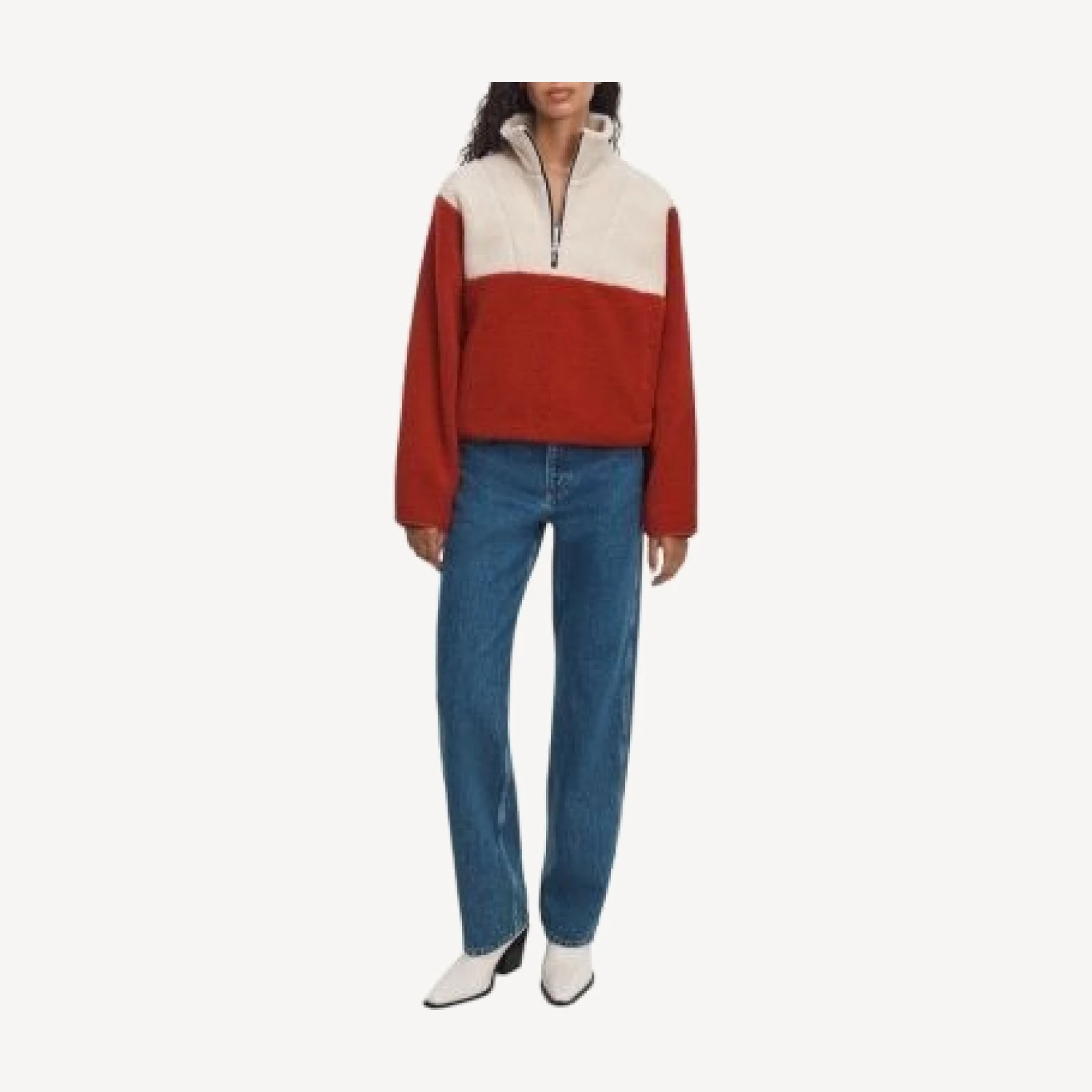 rag & bone Charly Colorblocked Half Zip Pullover