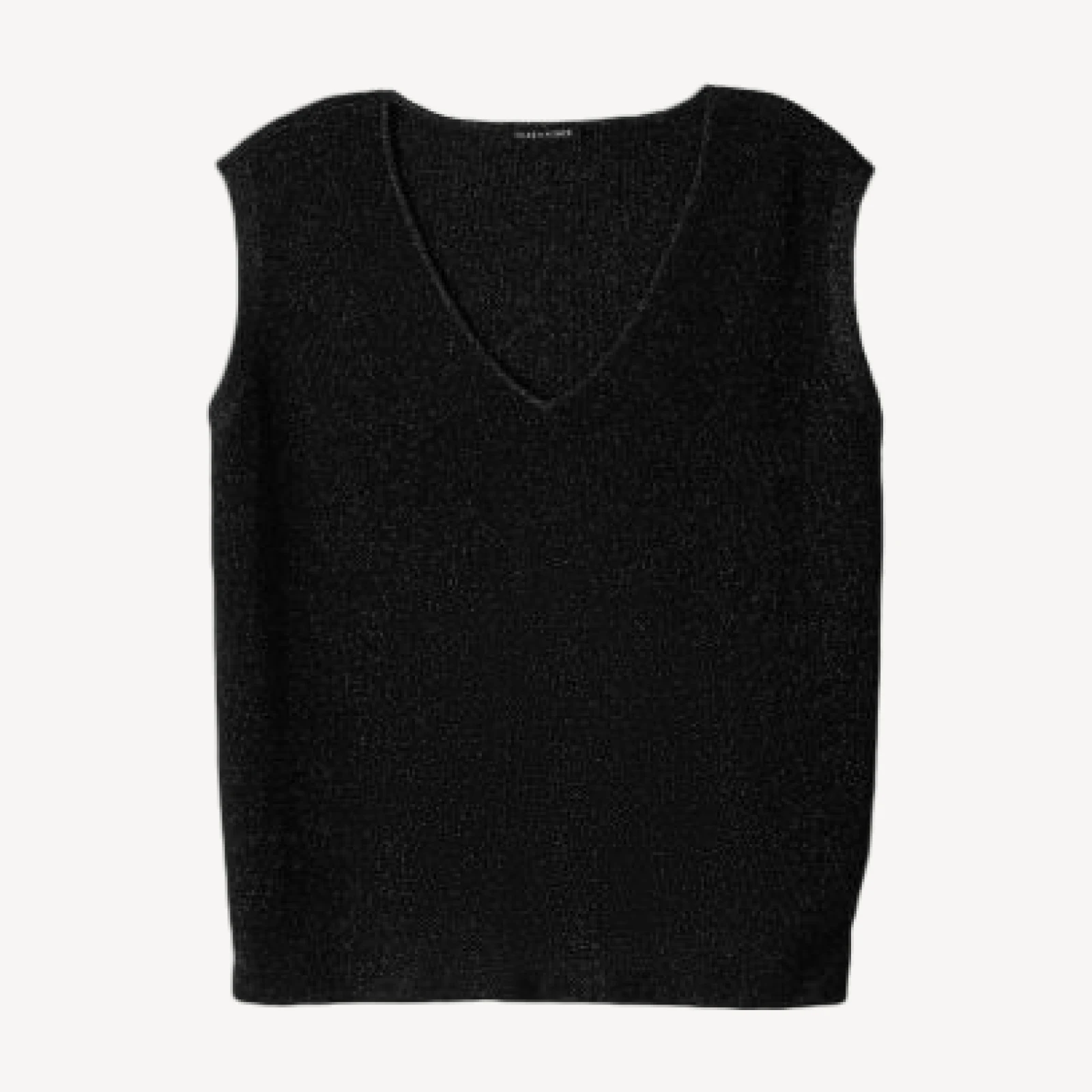 Eileen Fisher Wool Blend Lurex V Neck Vest