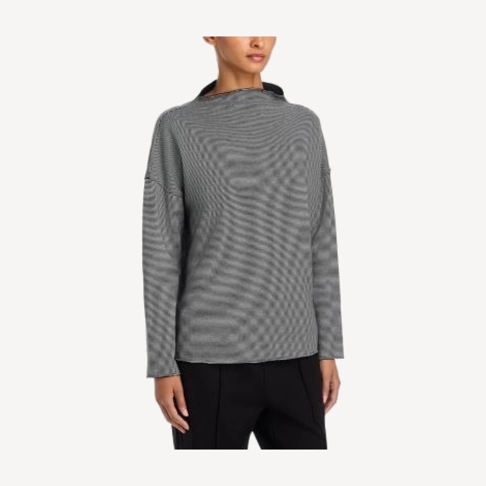 Eileen Fisher Double Knit Funnel Neck Reversible Top