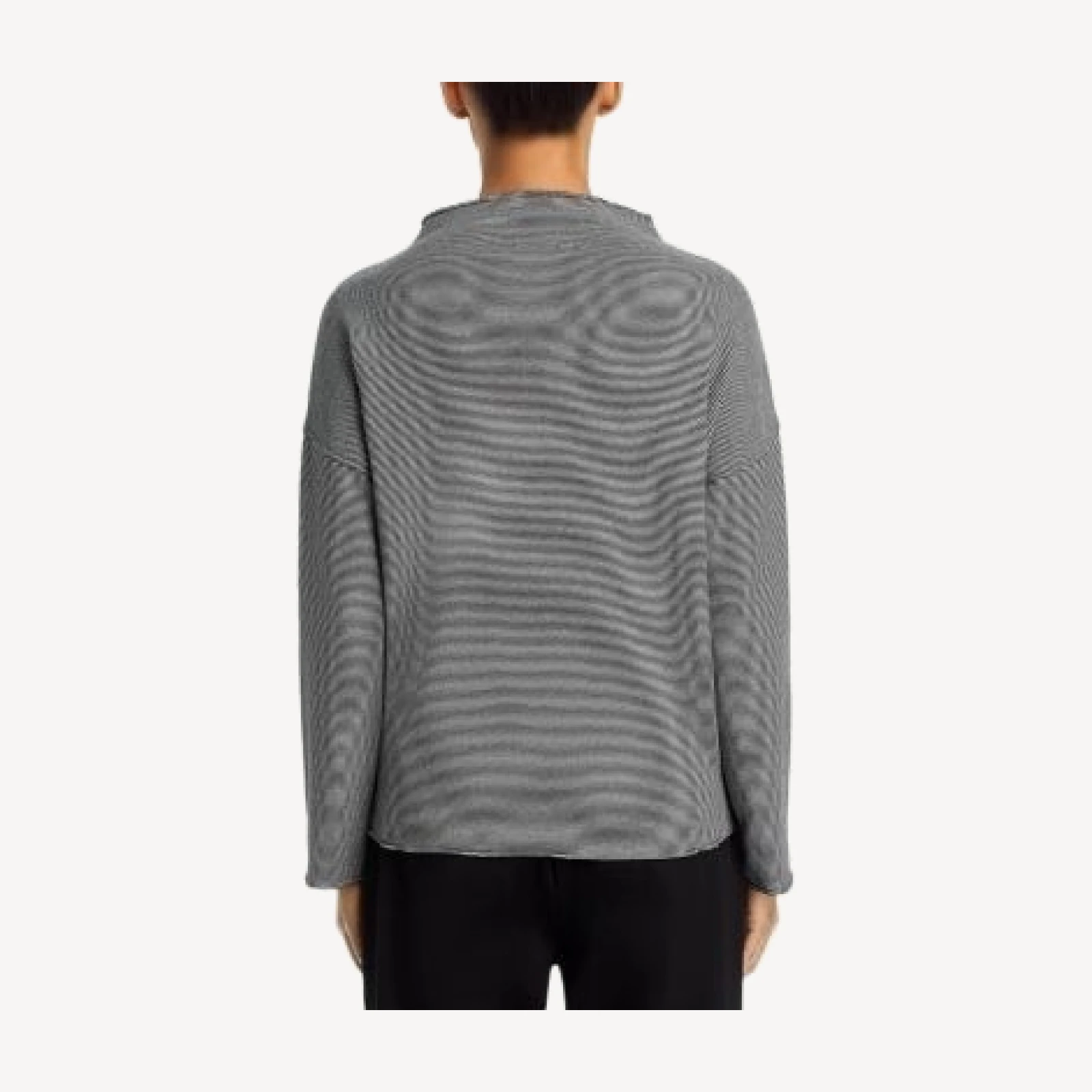 Eileen Fisher Double Knit Funnel Neck Reversible Top