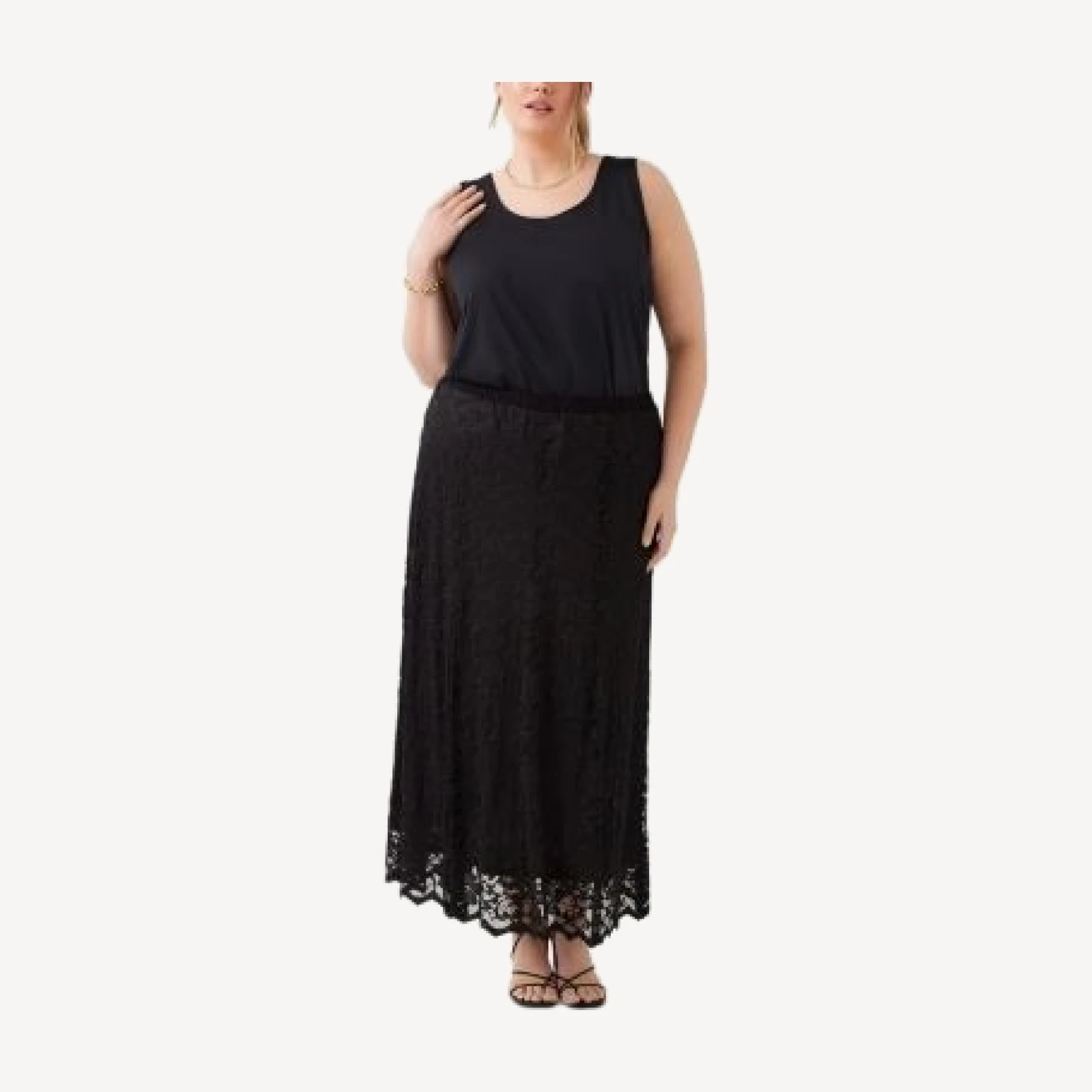 Karen Kane Plus Size Lace Midi Skirt