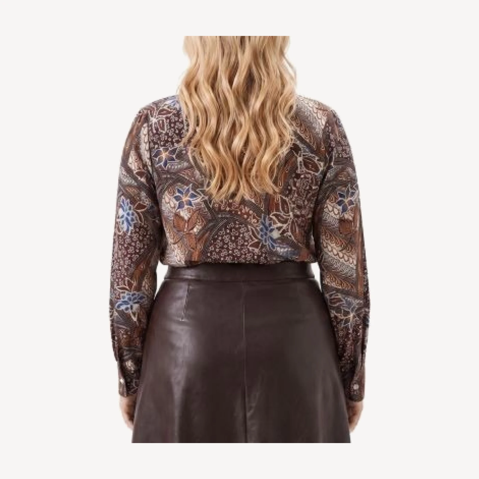Karen Kane Plus Size Tie Neck Long Sleeve Top