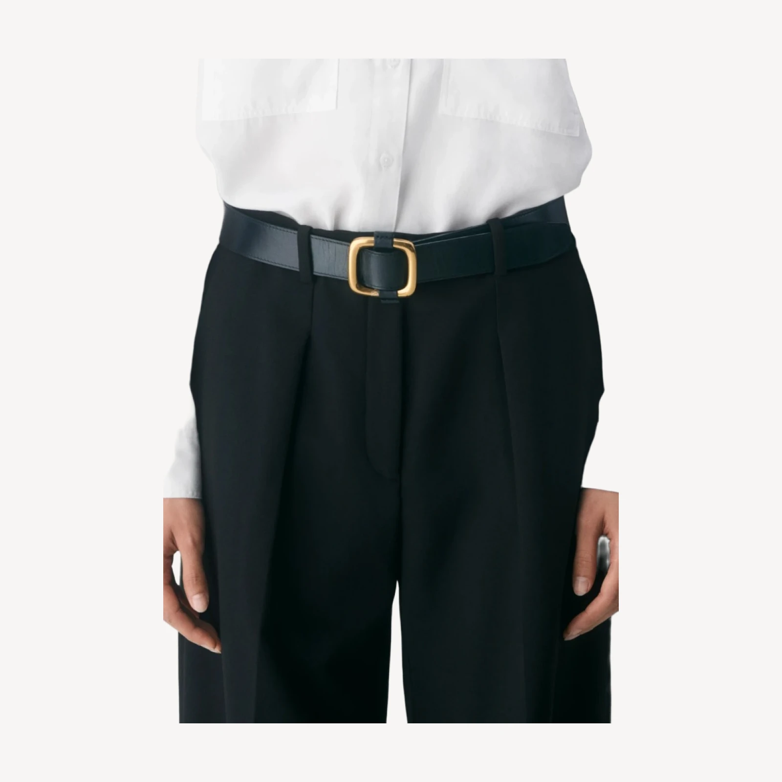 Slide Solid Brass Leather Belt
