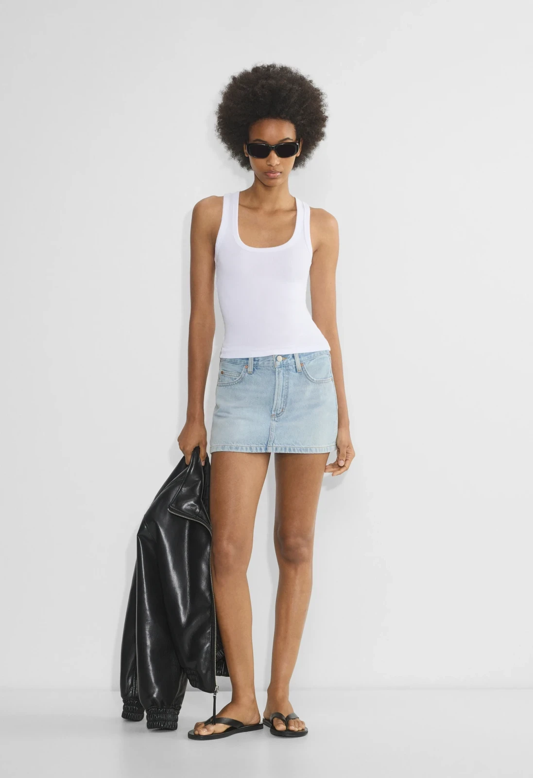 Denim Forum The ‘90s Vintage Micro Denim Skirt