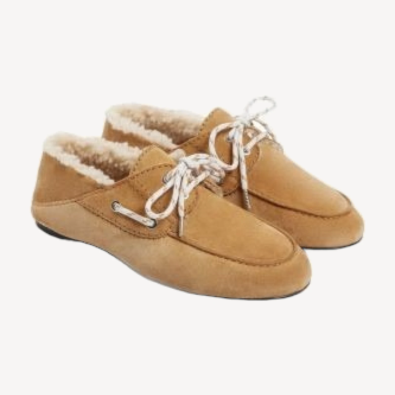 Sandro Women's Suede Shearling Lined Boat Shoes