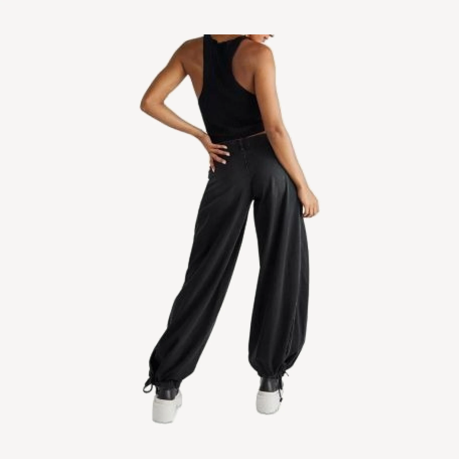 Free People Lotus Mid Rise Balloon Jeans in Smoke Show