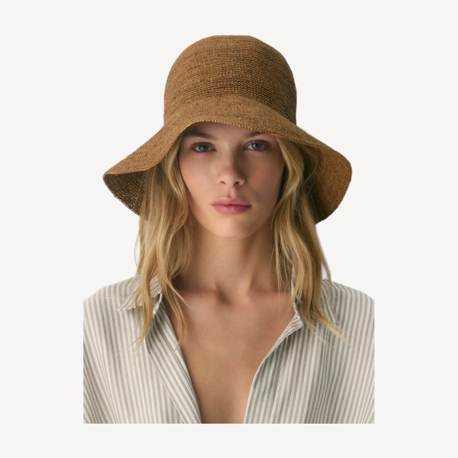 Sunbeam Raffia Short-Brim Hat