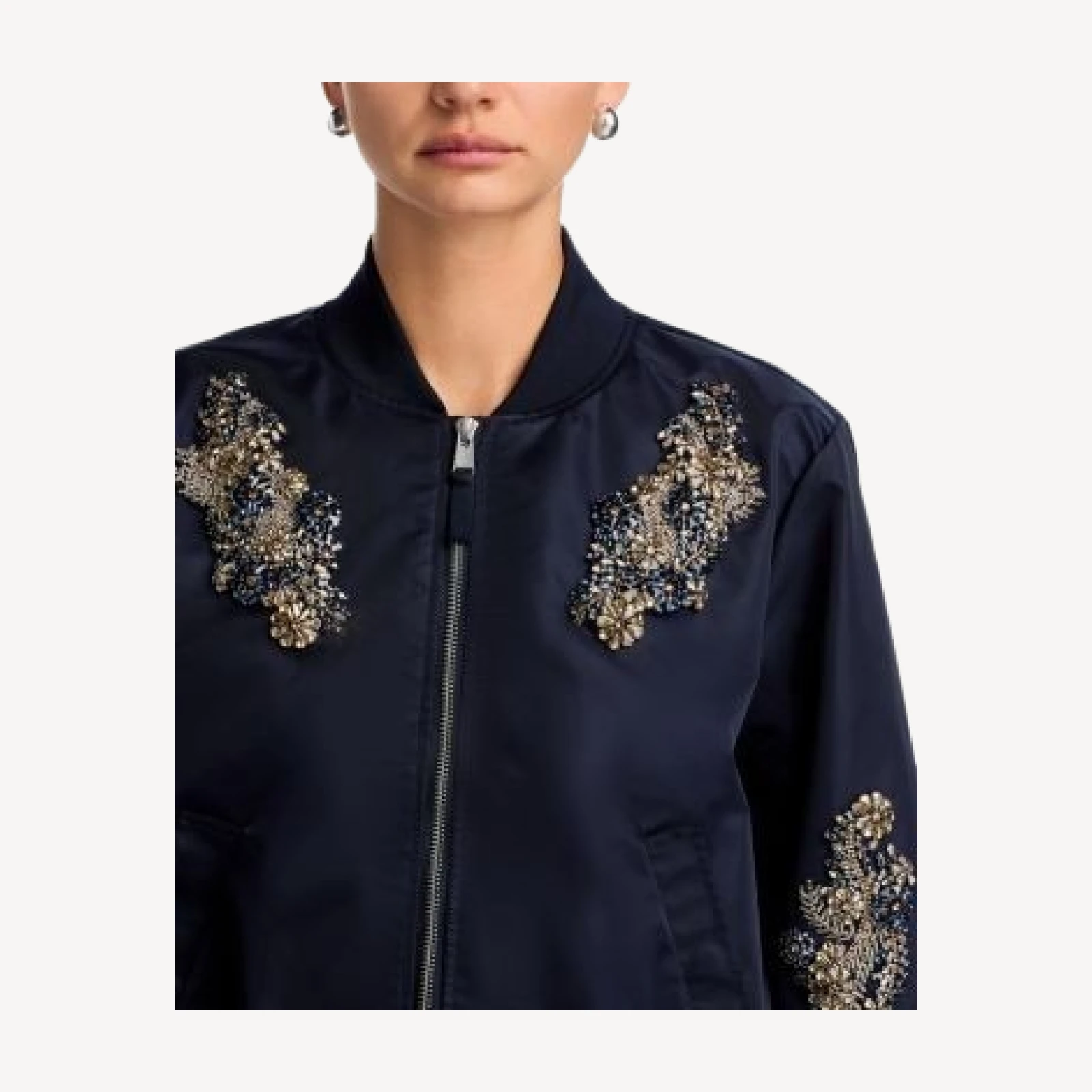 Cinq a Sept Crystal Garden Talulla Bomber Jacket