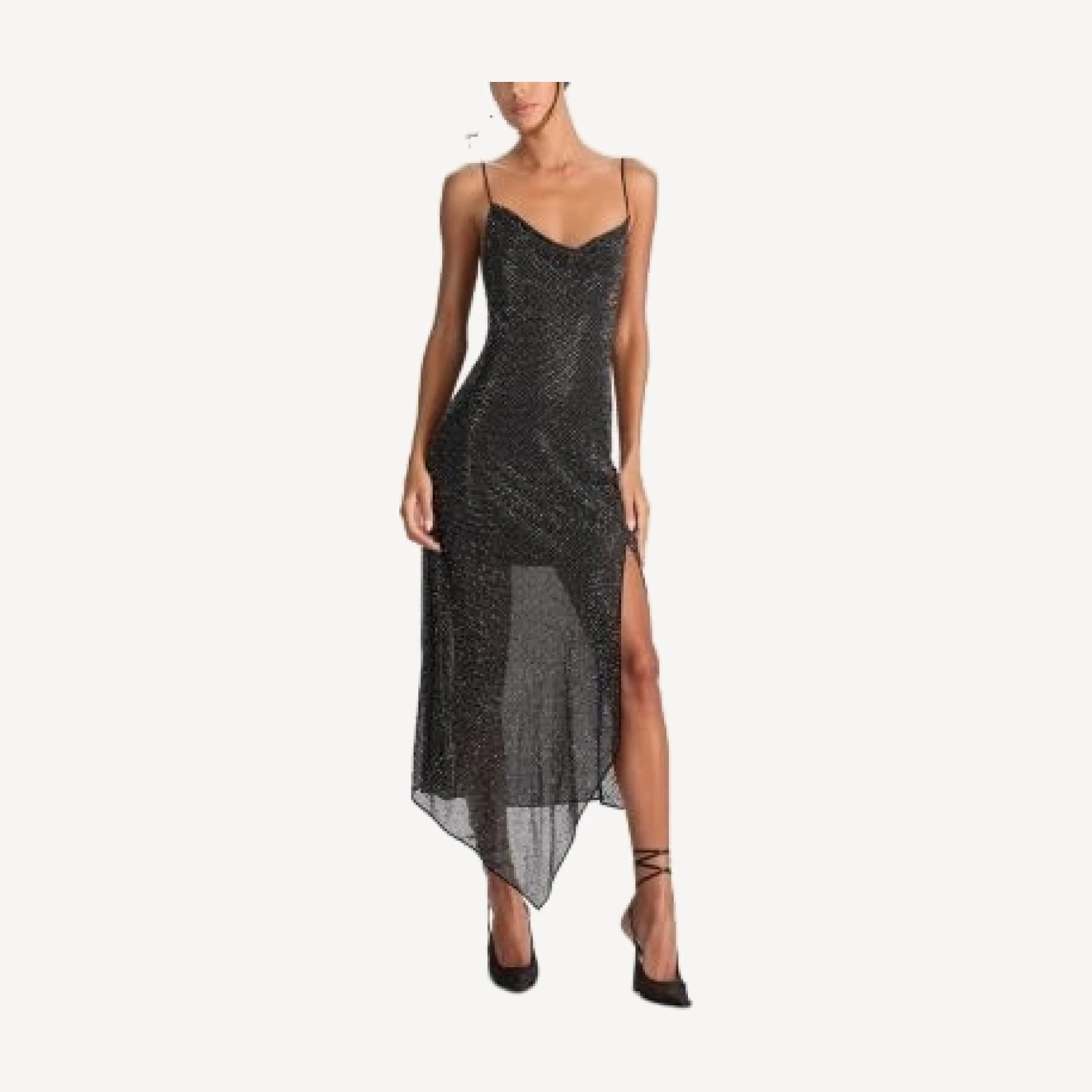 Alice and Olivia Harmony Embellished Draped Midi Dress
