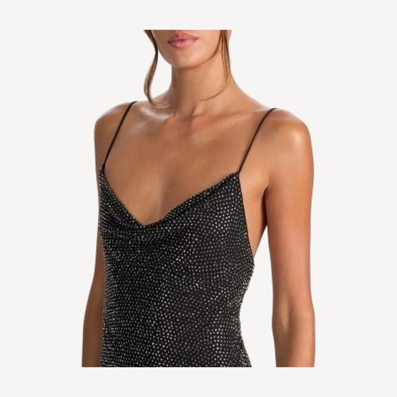 Alice and Olivia Harmony Embellished Draped Midi Dress