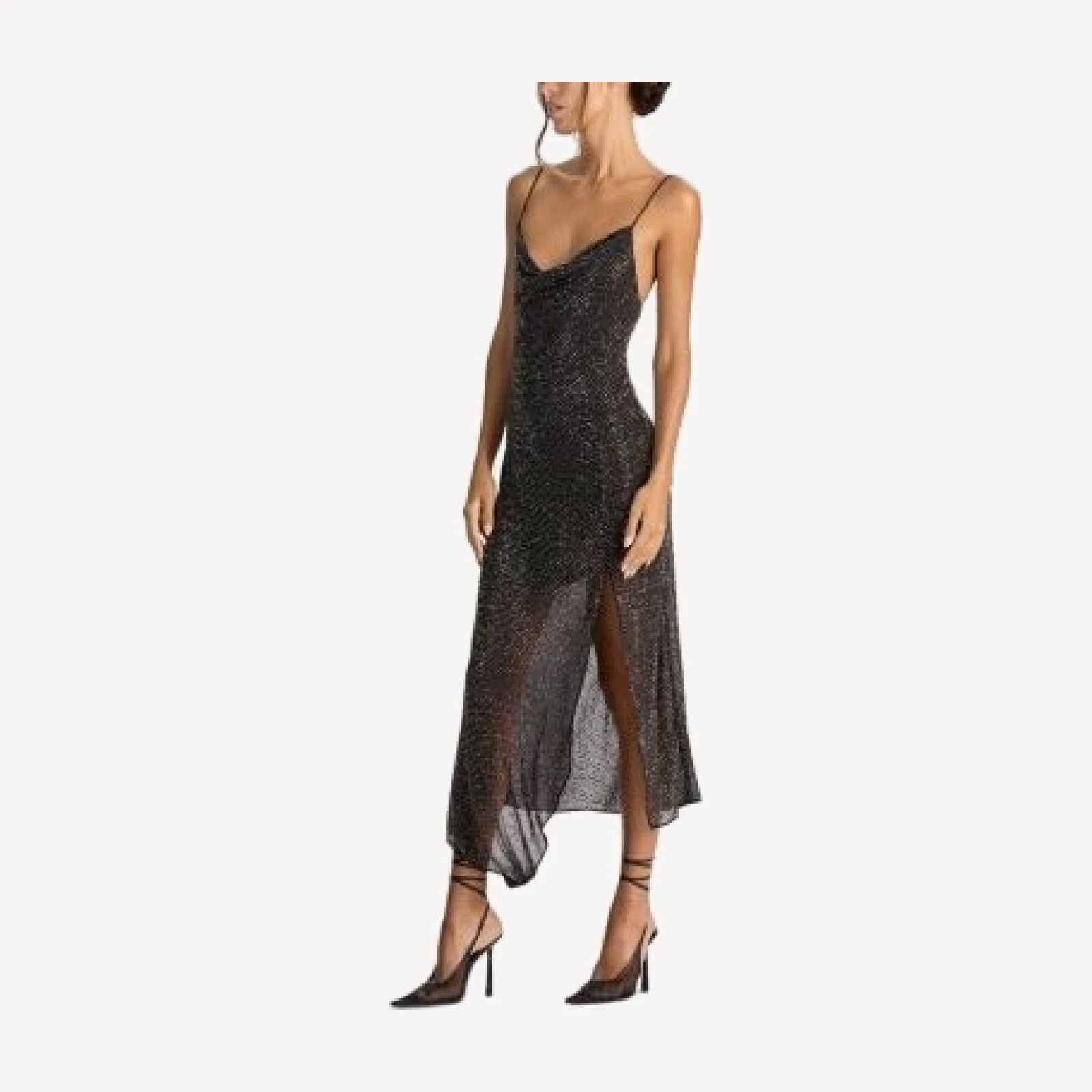 Alice and Olivia Harmony Embellished Draped Midi Dress