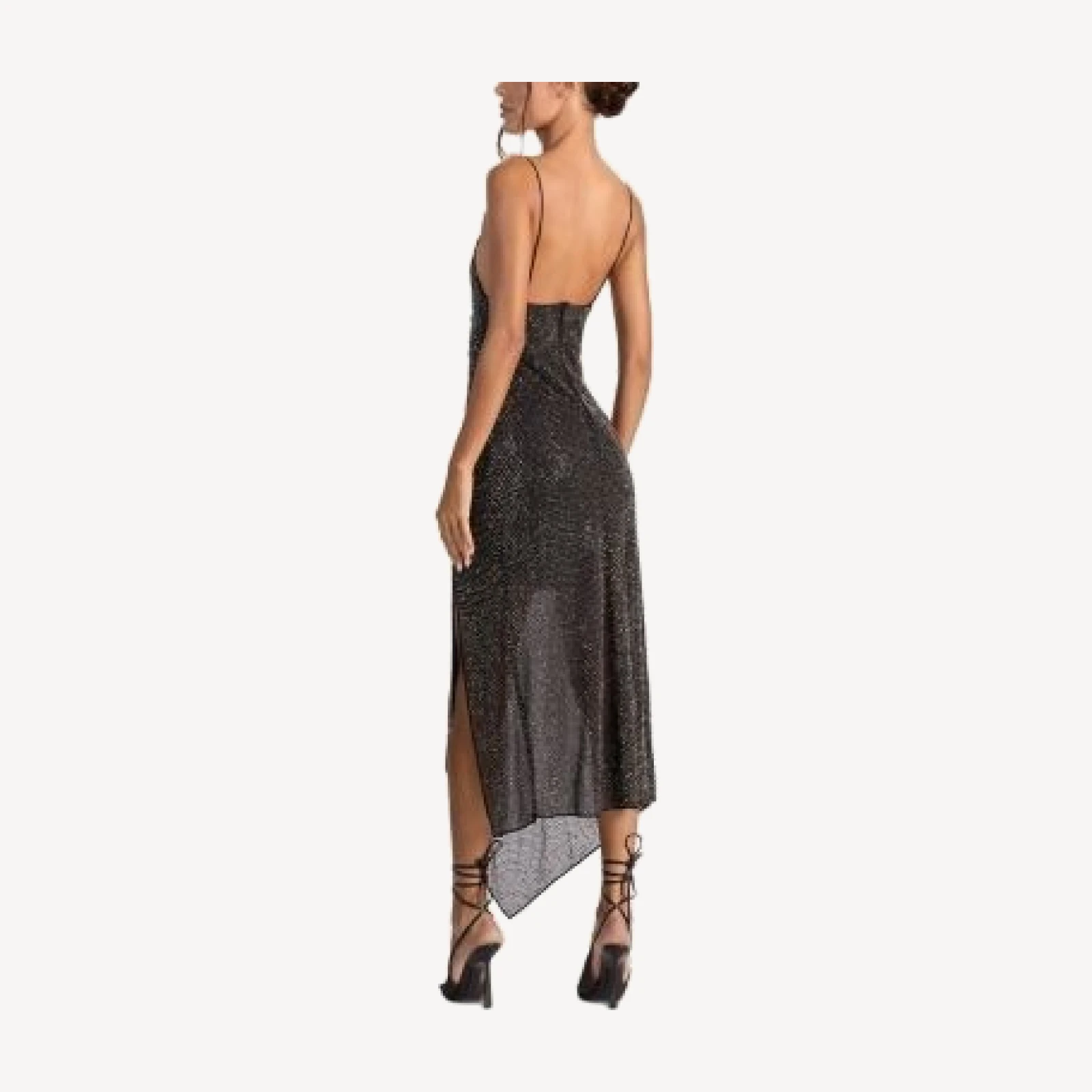 Alice and Olivia Harmony Embellished Draped Midi Dress