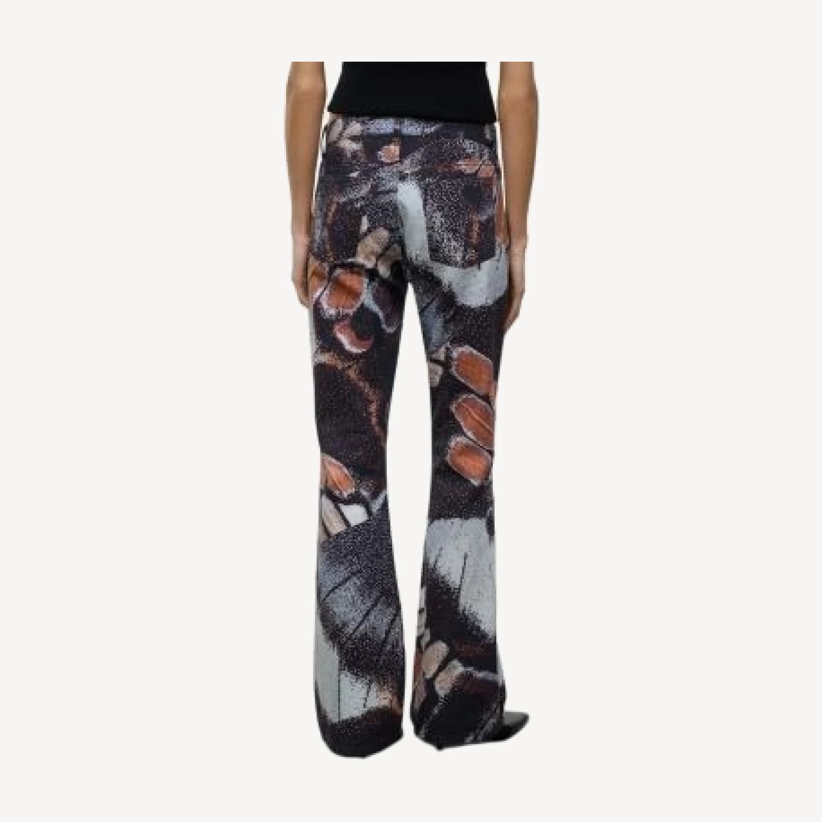 Staud Franky Mid Rise Flare Jeans in Butterfly Sky