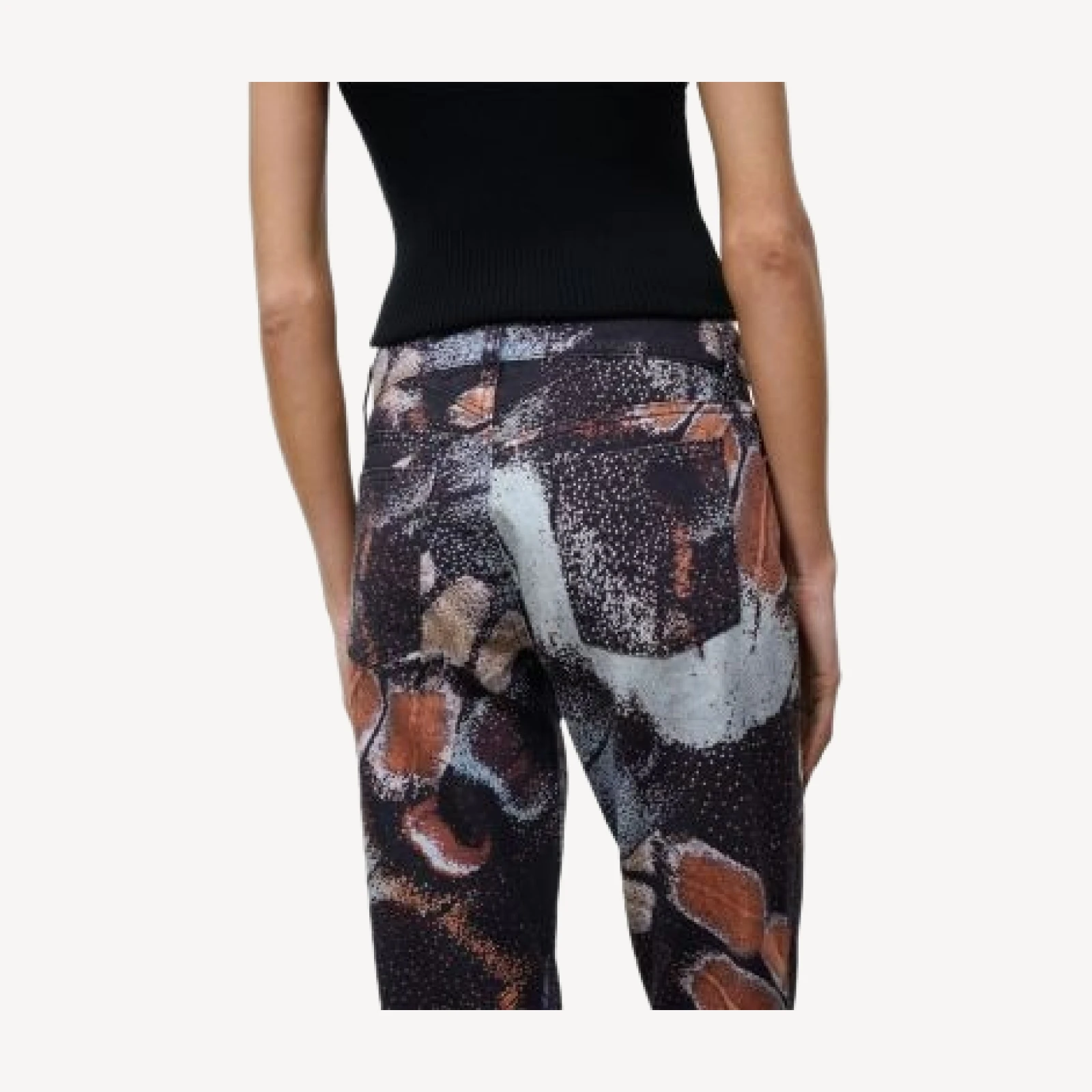 Staud Franky Mid Rise Flare Jeans in Butterfly Sky