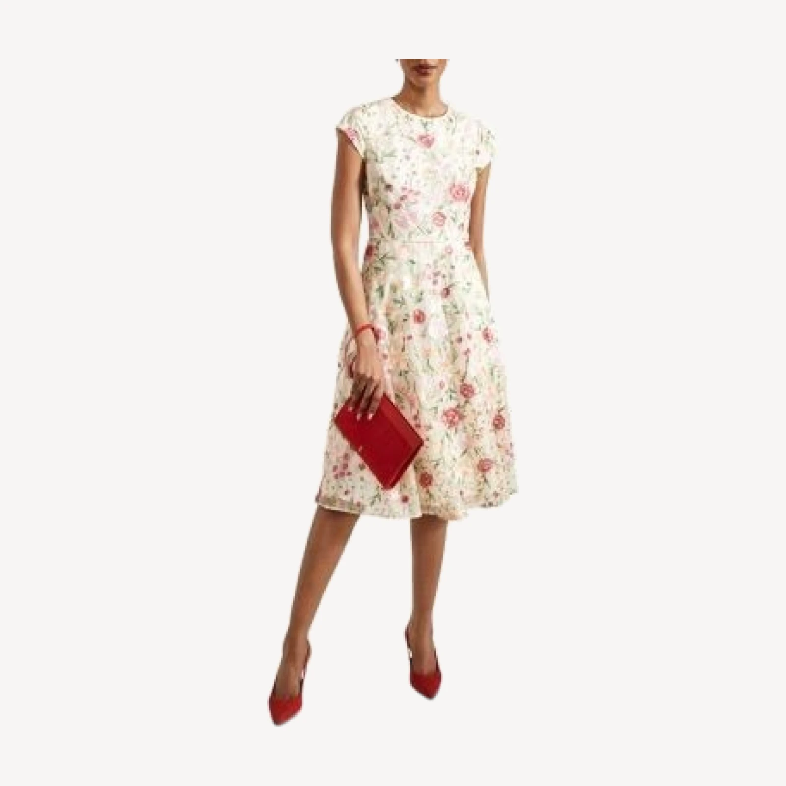 Hobbs London Tia Floral Embroidered Dress