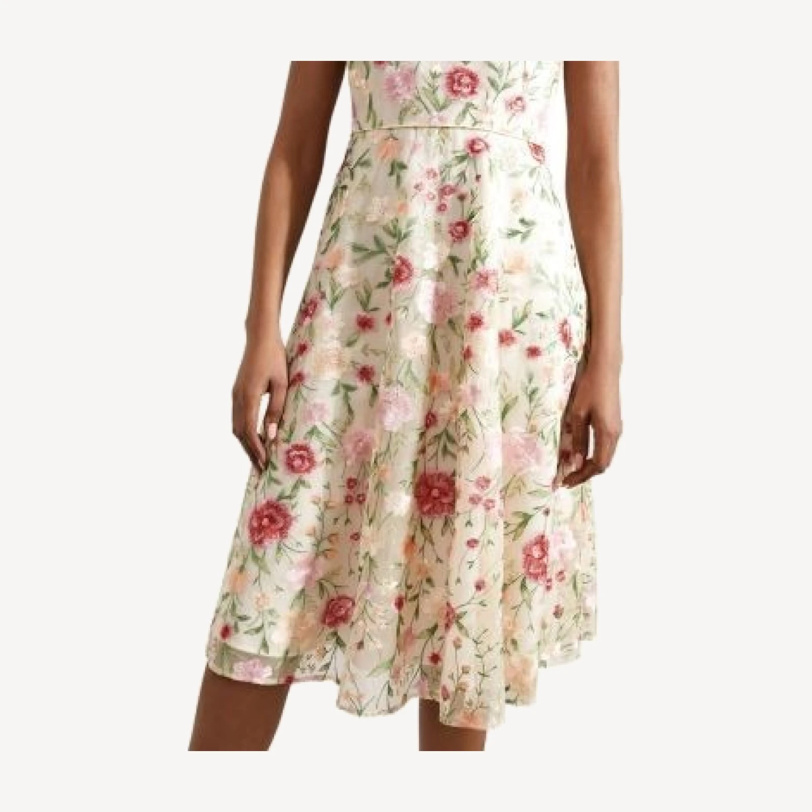 Hobbs London Tia Floral Embroidered Dress