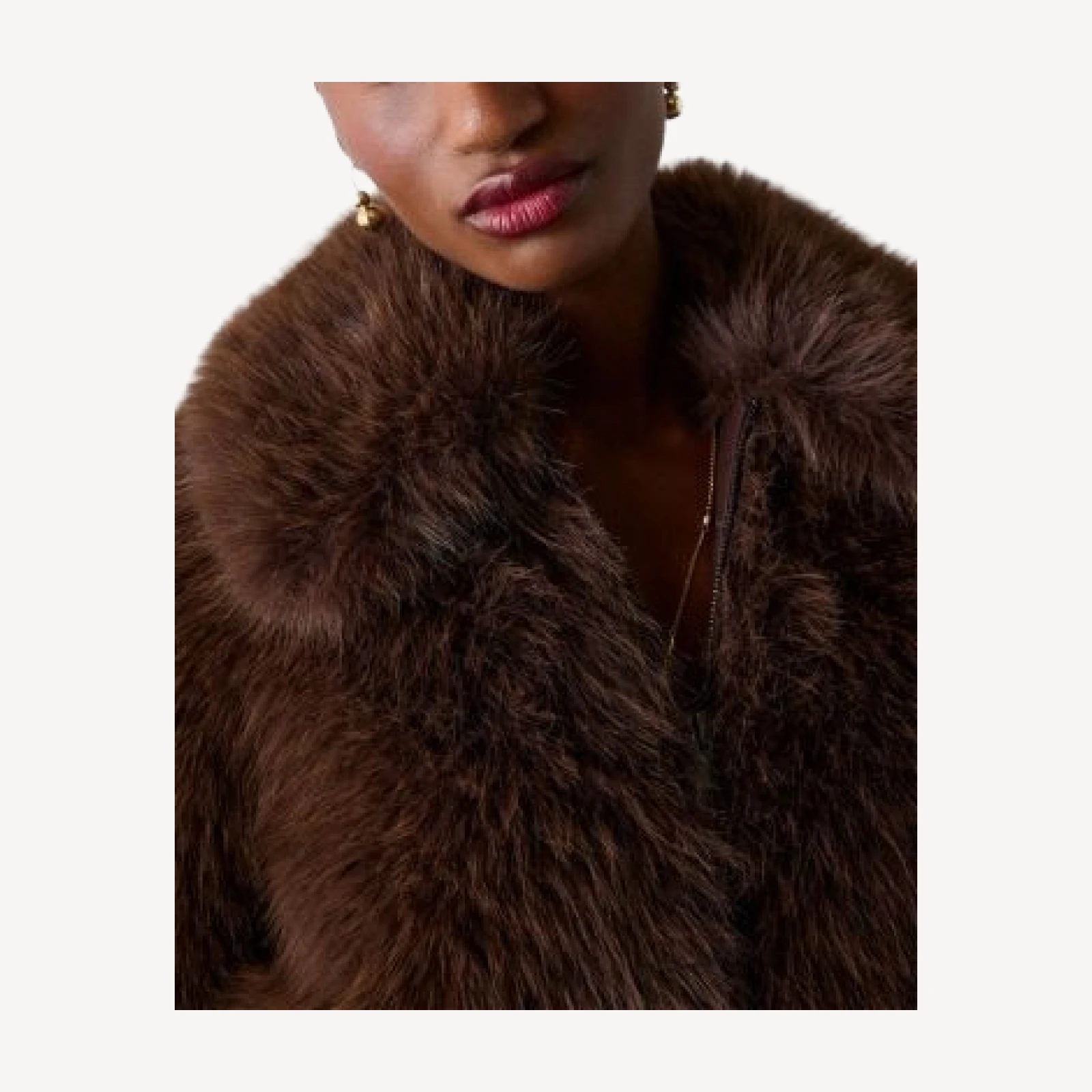 Whistles Short Faux Fur Coat