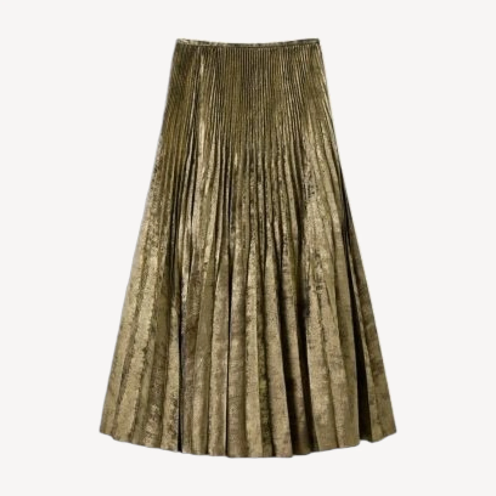 Whistles Metallic Pleated Midi Skirt