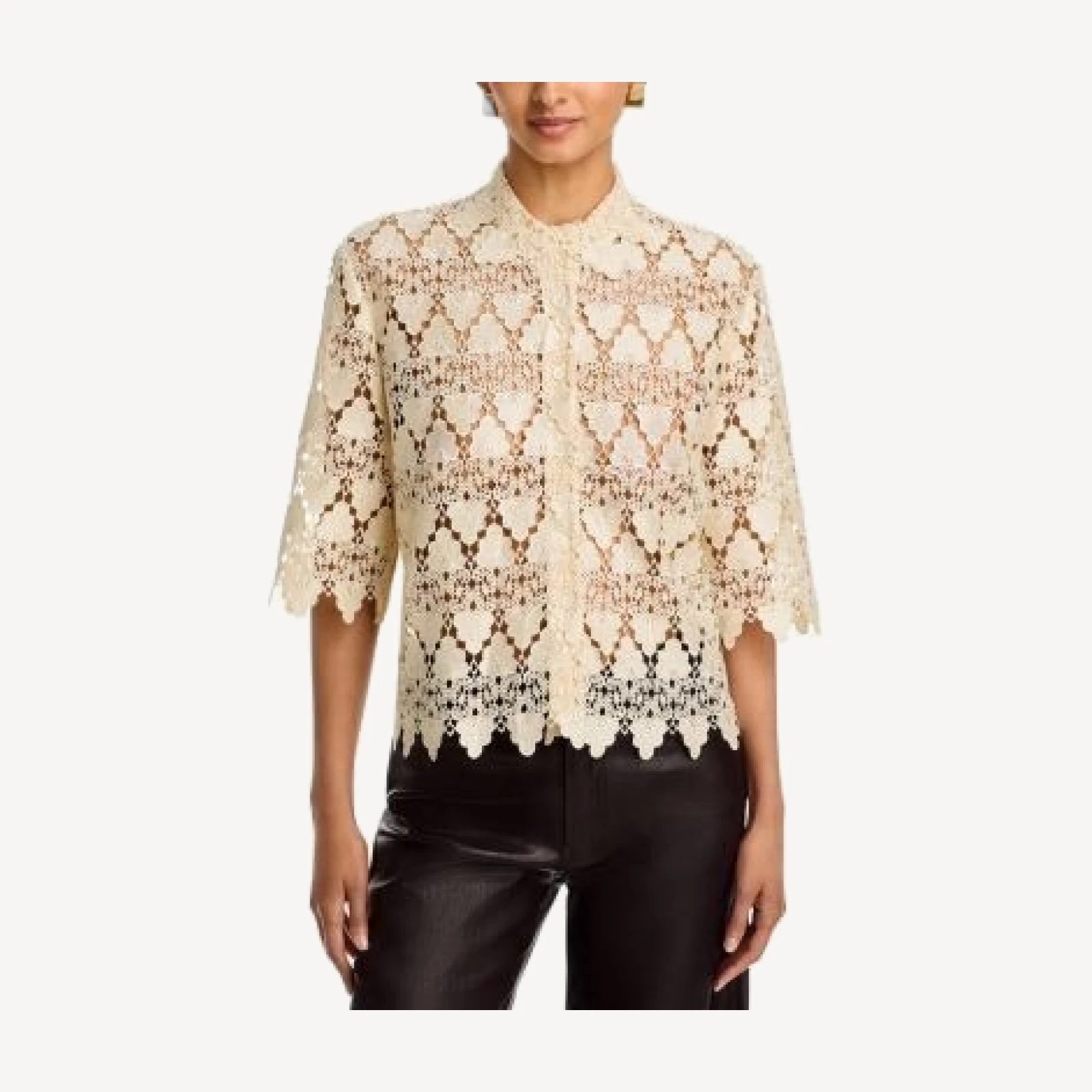 Frame Lace Short Sleeve Shirt