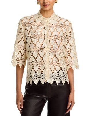 Frame Lace Short Sleeve Shirt