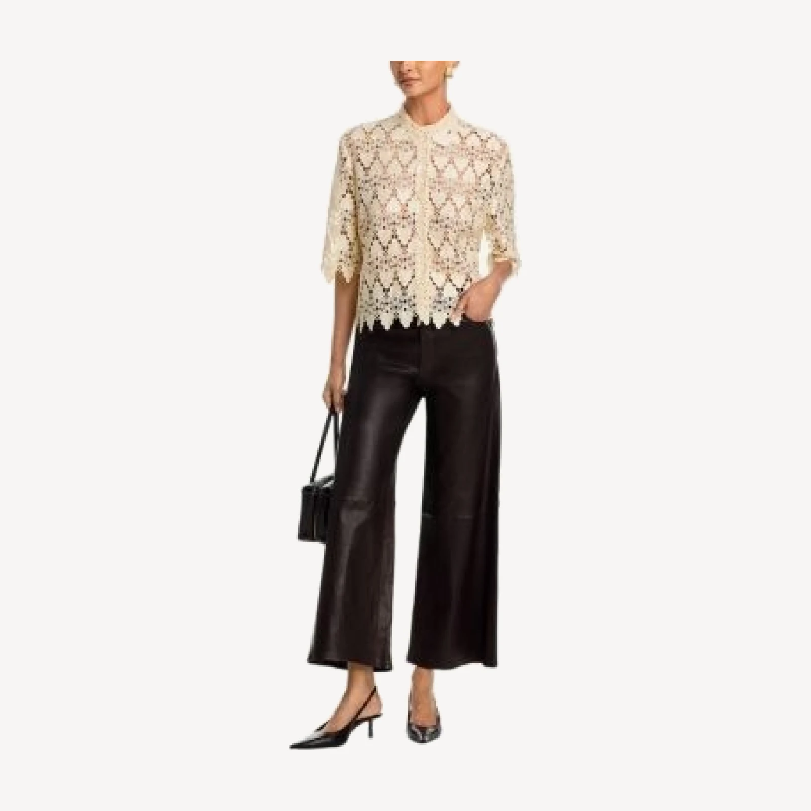 Frame Lace Short Sleeve Shirt