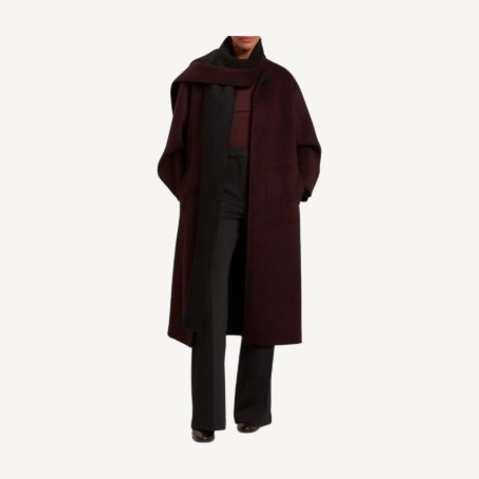 Ted Baker Rambua Reversible Wool Coat With Removable Scarf