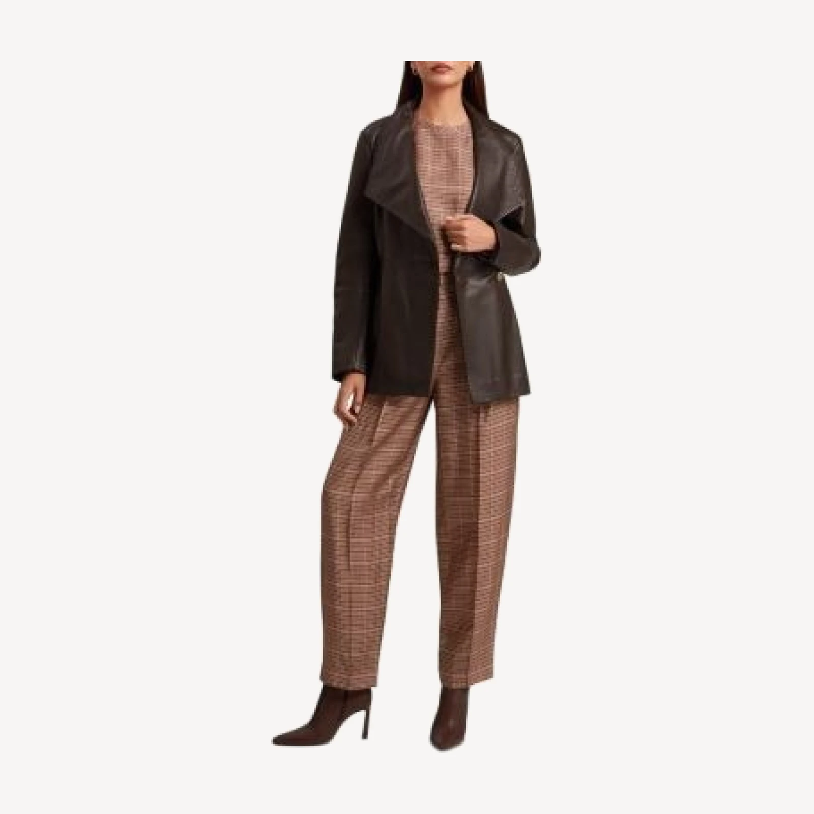 Ted Baker Attie Leather Wrap Jacket