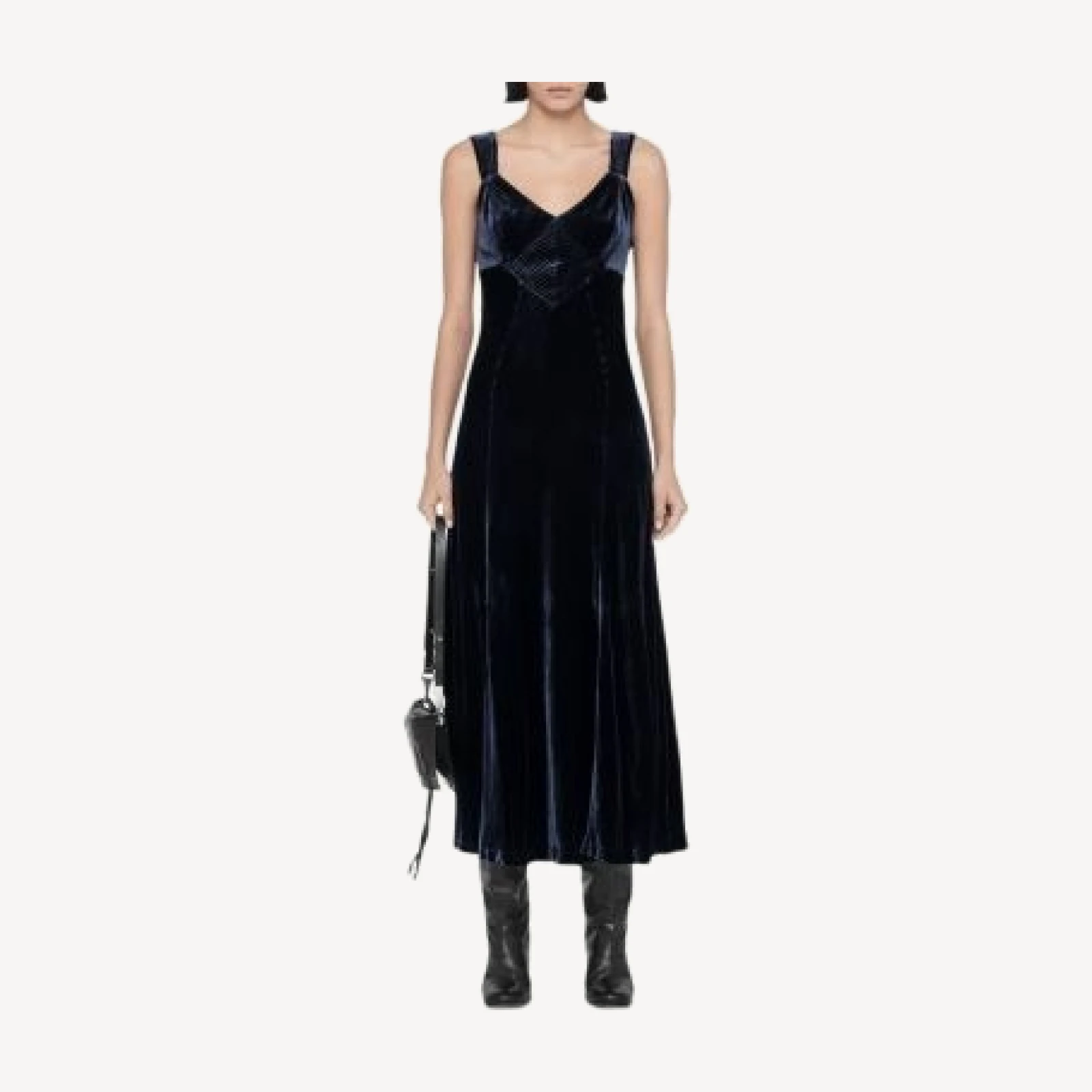 Allsaints Berletta Silk Blend Velvet Maxi Dress
