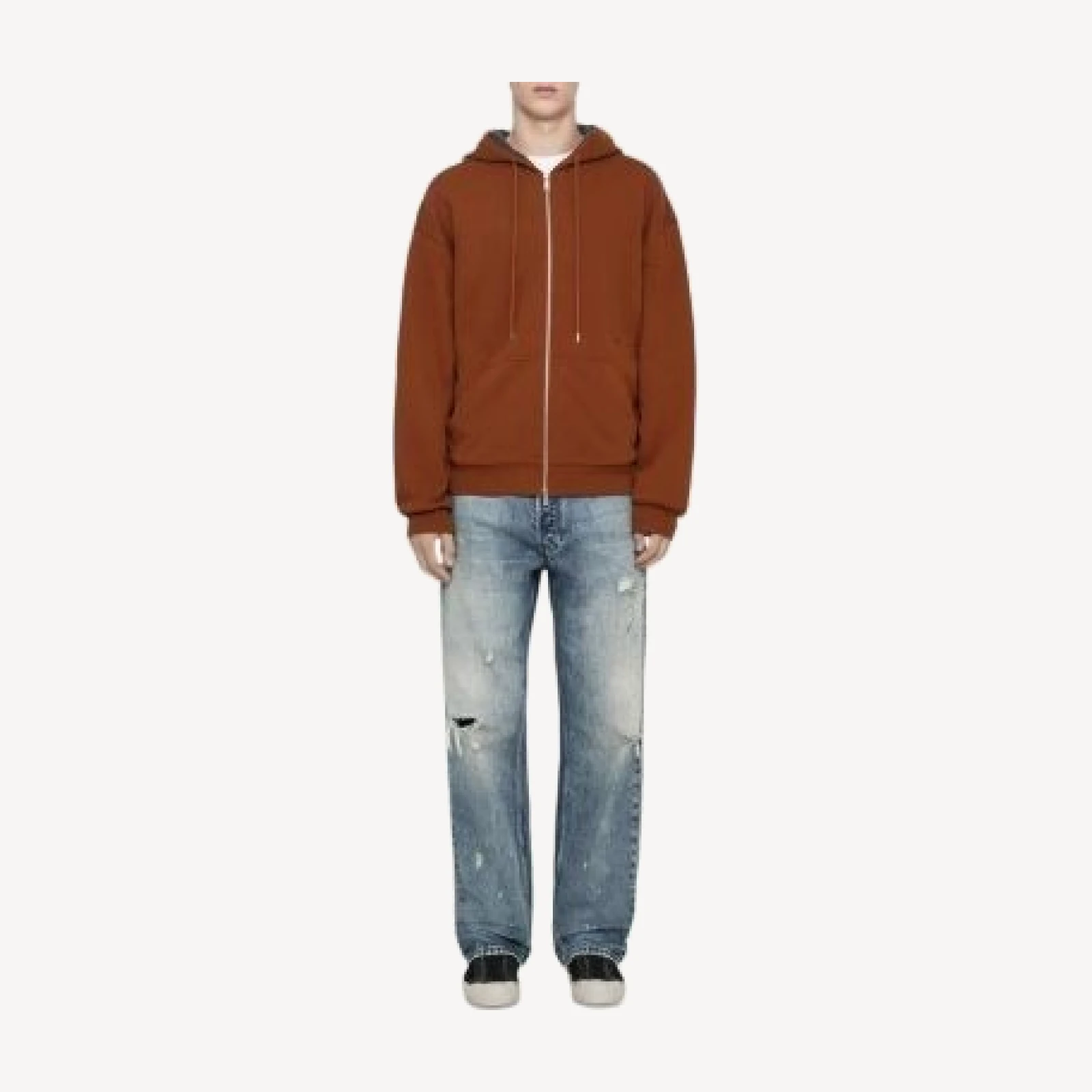 Allsaints Brax Cotton Oversized Zip Hoodie