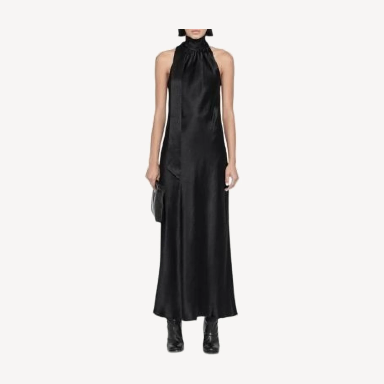 Allsaints Beril Satin Halter Slip Dress
