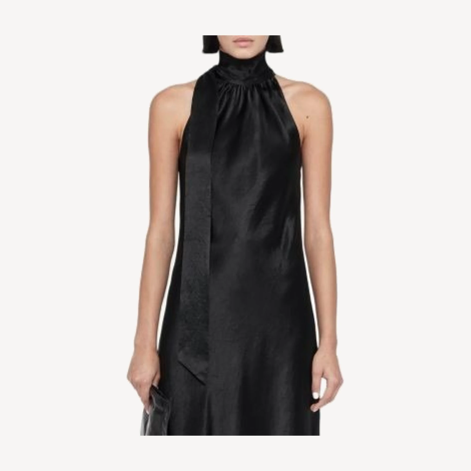 Allsaints Beril Satin Halter Slip Dress