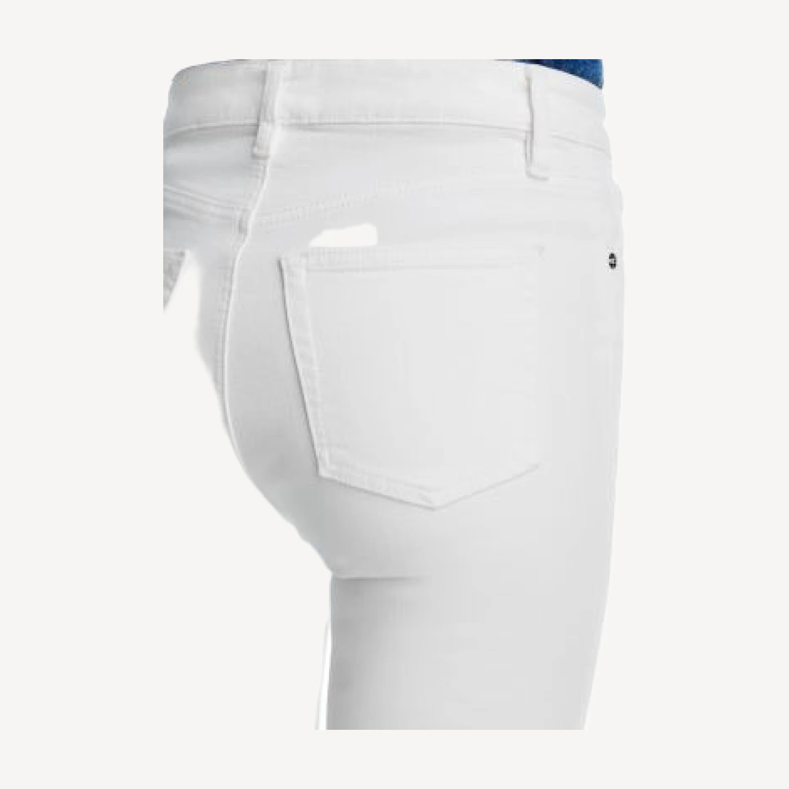 Frame The Reboot High Rise Ankle Bootcut Jeans in White