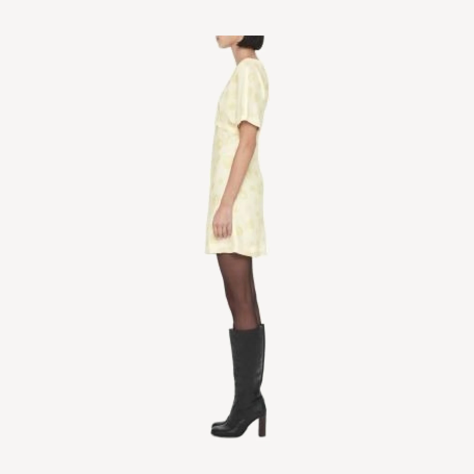 Allsaints Serra Silk Blend Jacquard Mini Dress
