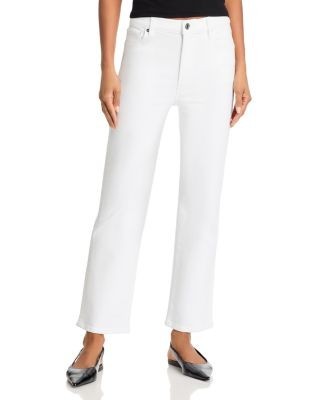Frame Le Sleek High Rise Straight Jeans in White