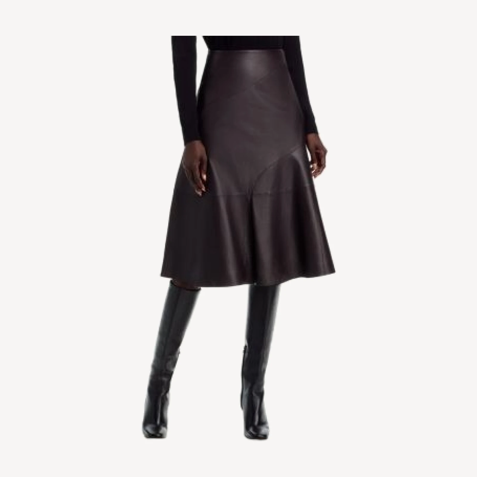 Boss Sevani Leather Skirt