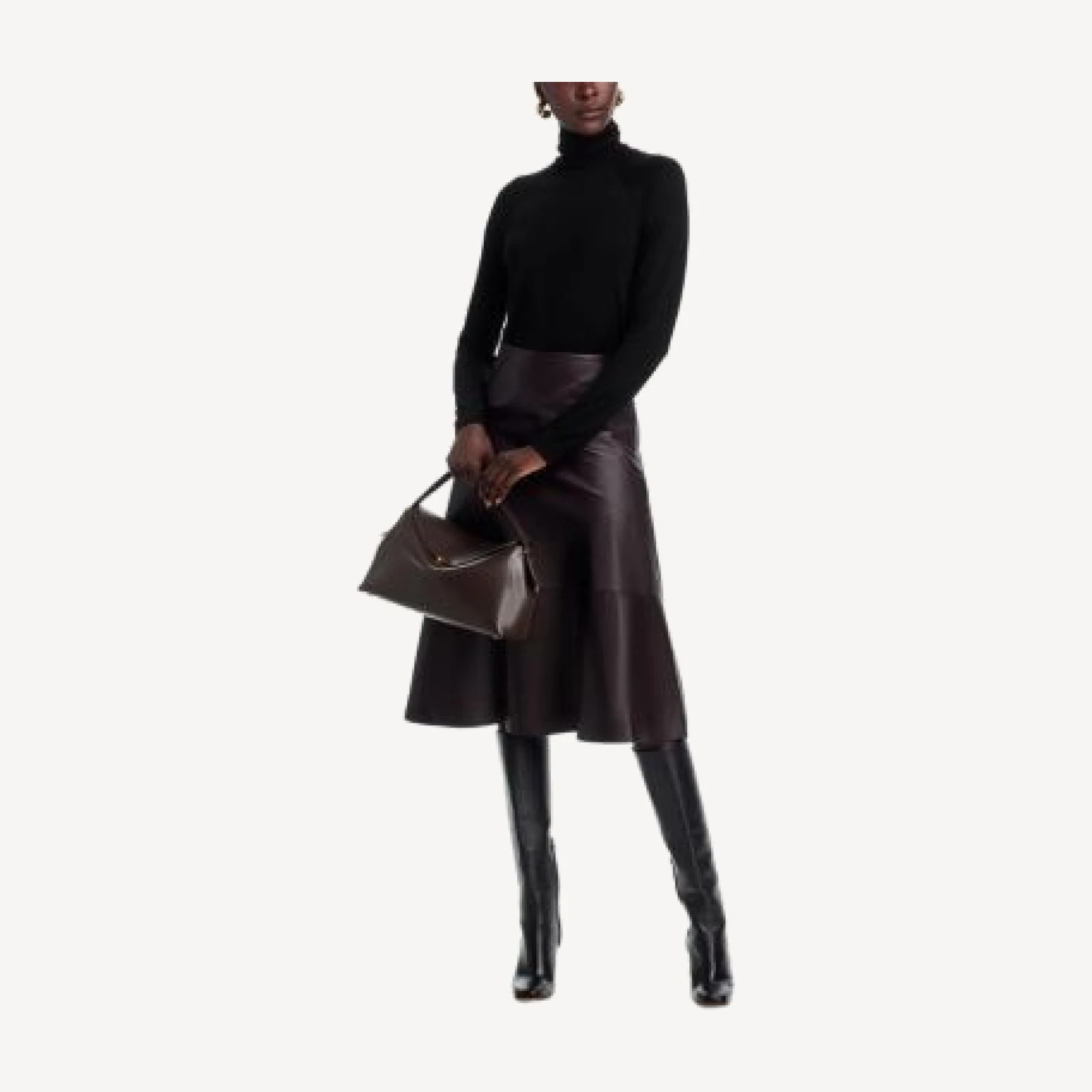 Boss Sevani Leather Skirt