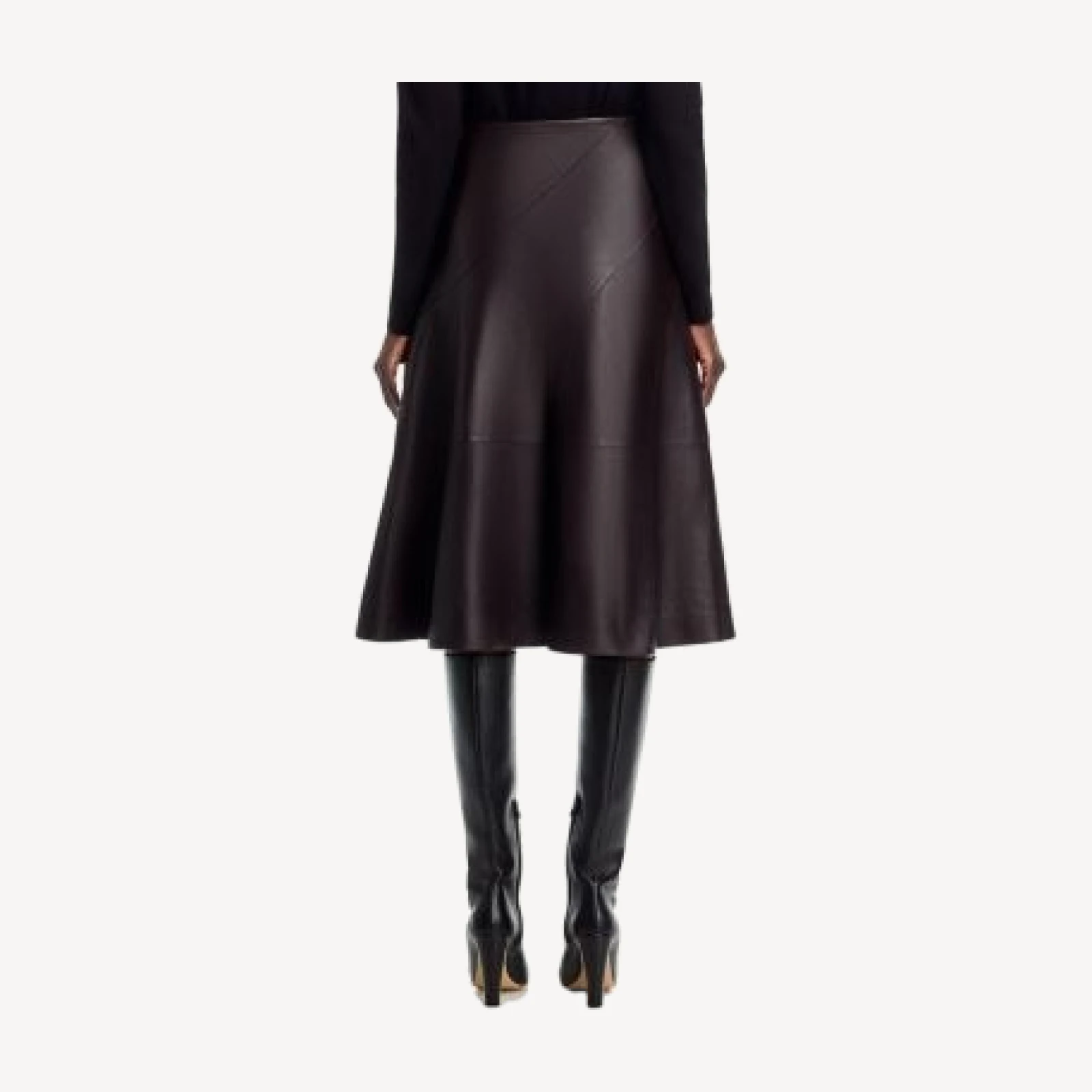 Boss Sevani Leather Skirt