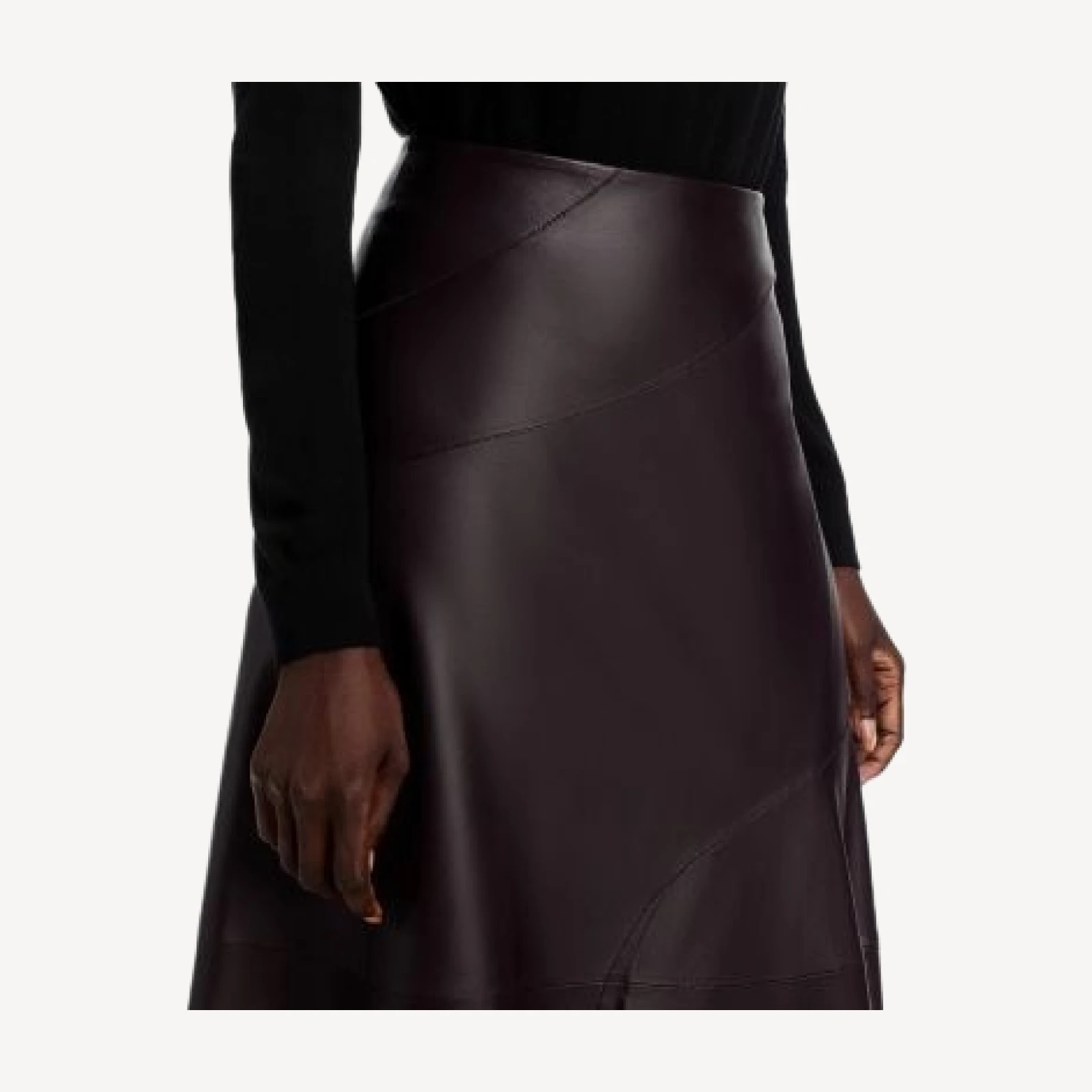 Boss Sevani Leather Skirt