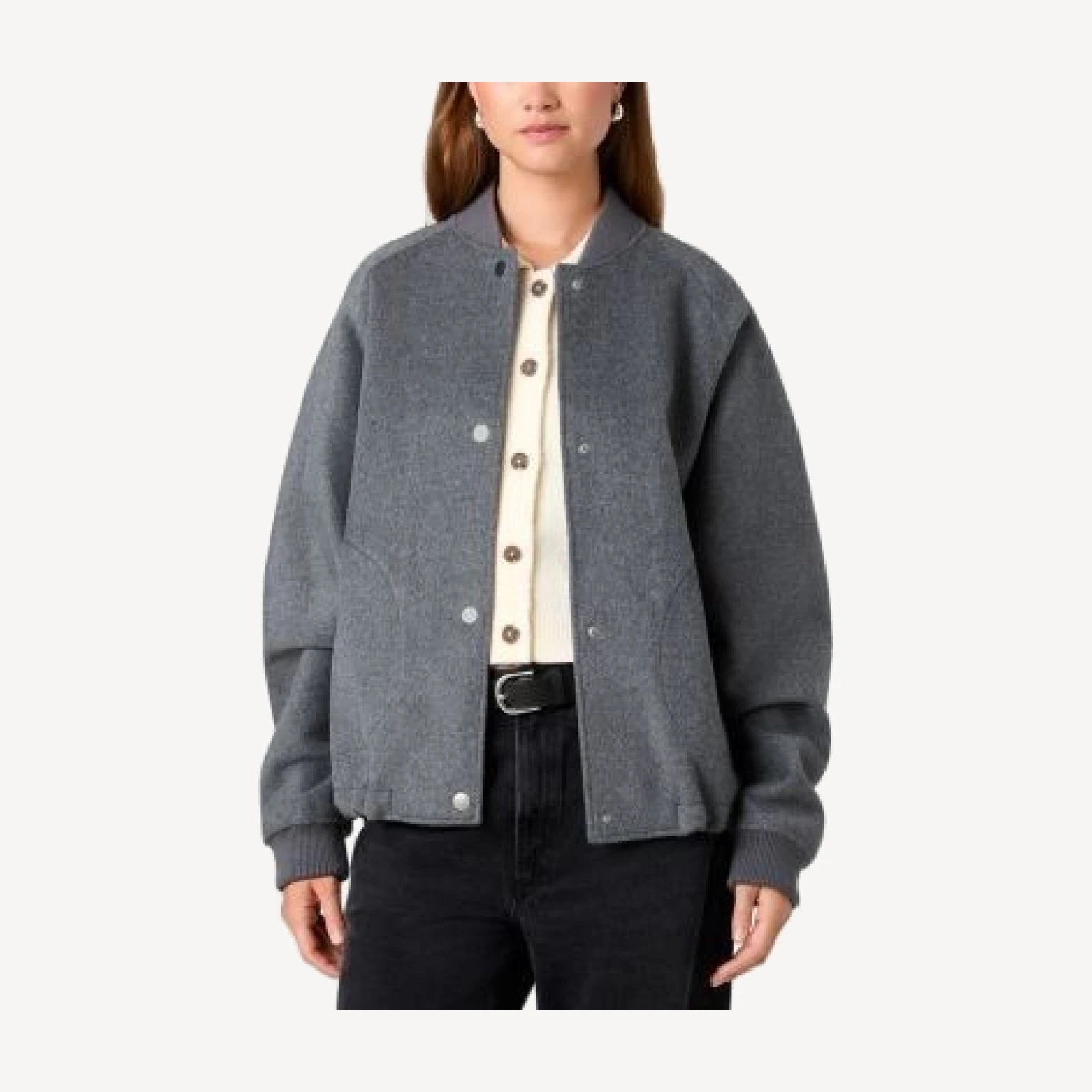 French Connection Brushed Double Face Bomber Jacket