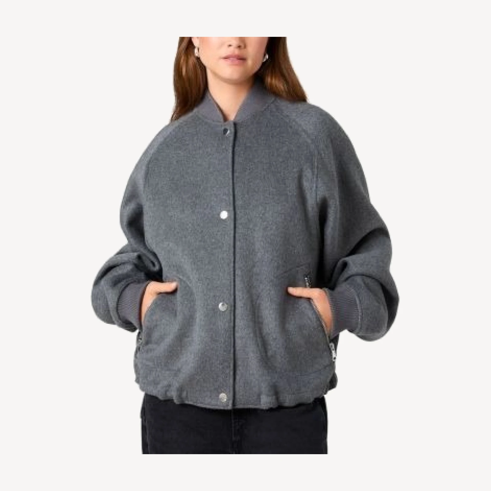French Connection Brushed Double Face Bomber Jacket