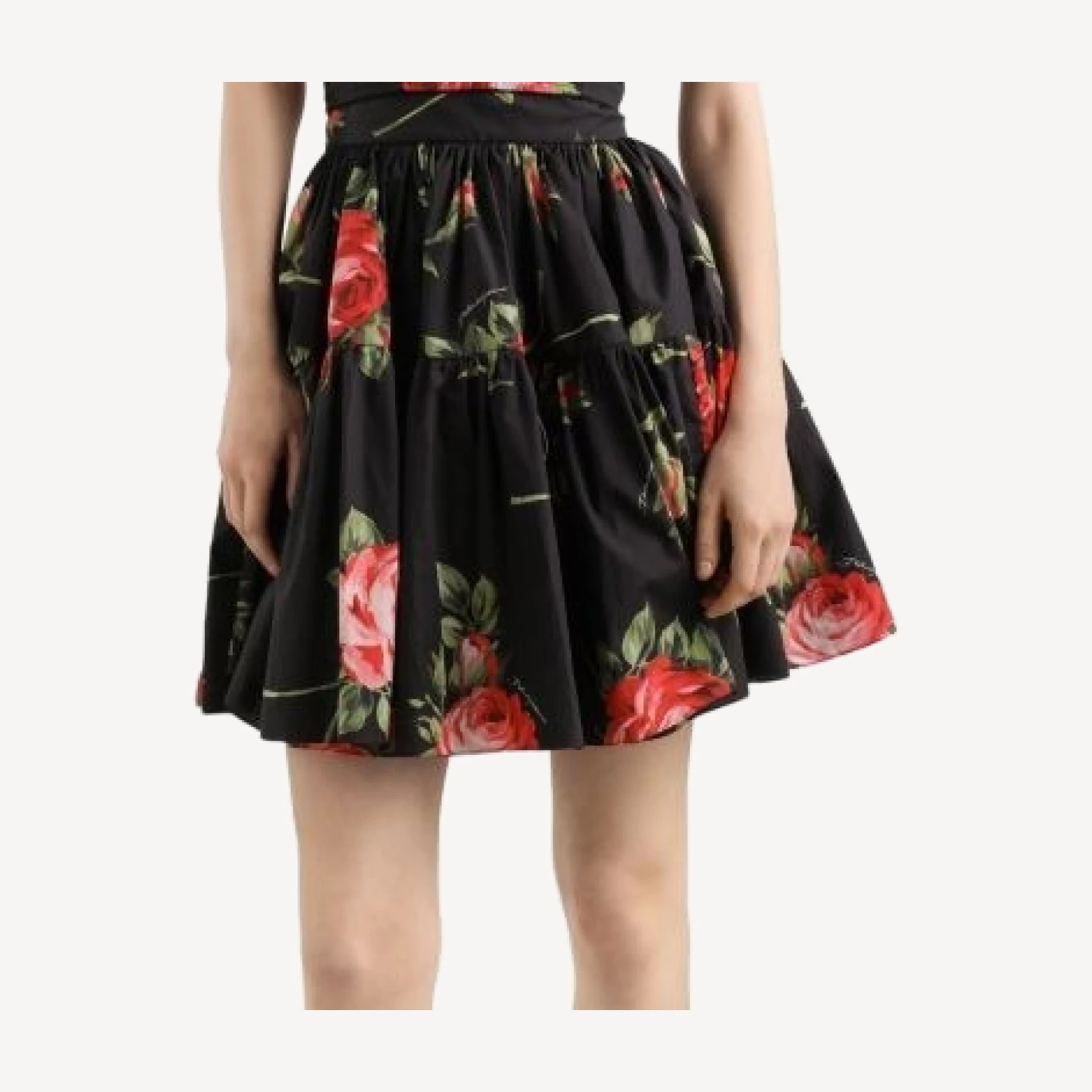 Dolce & Gabbana Rose Bouquet Print Short Skirt