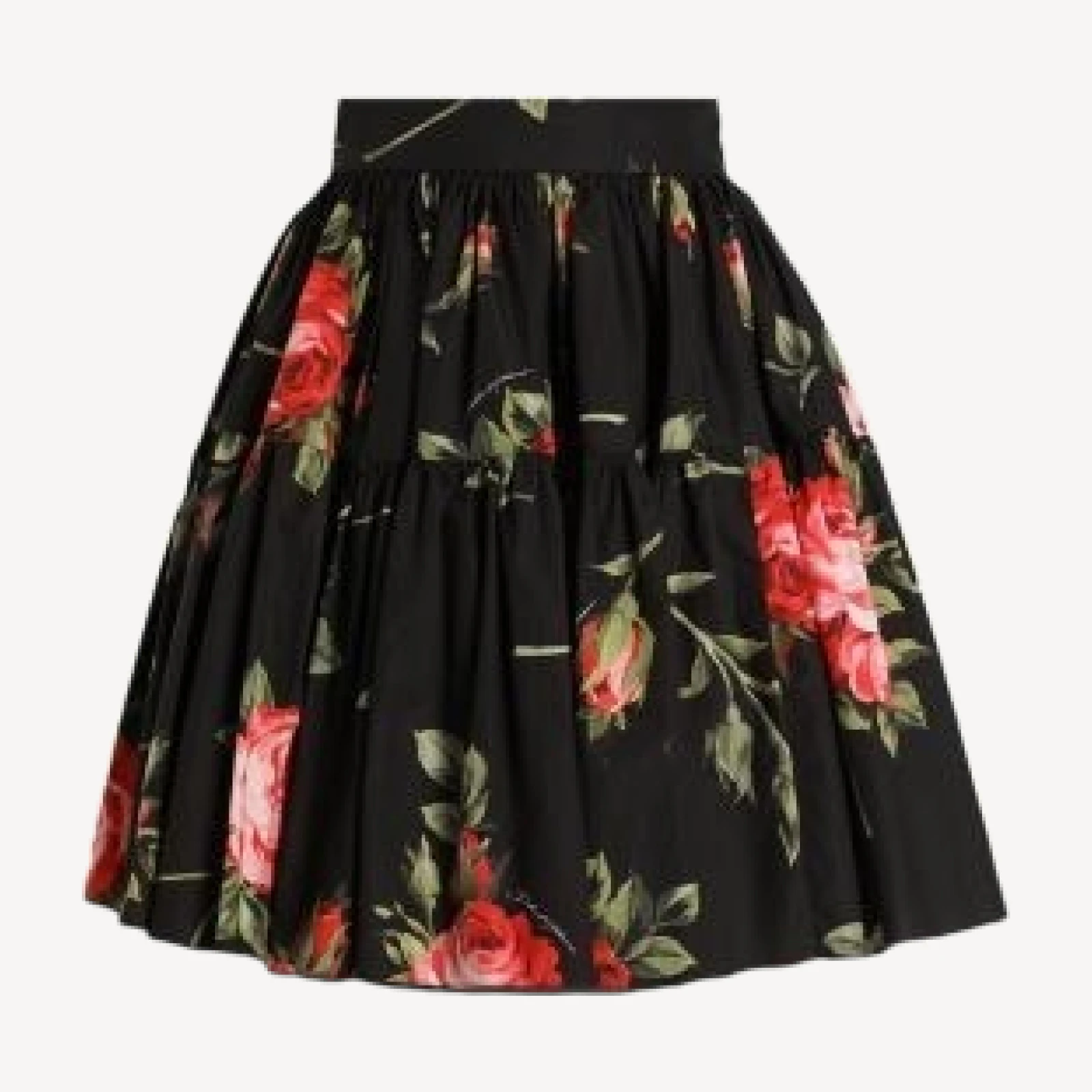 Dolce & Gabbana Rose Bouquet Print Short Skirt